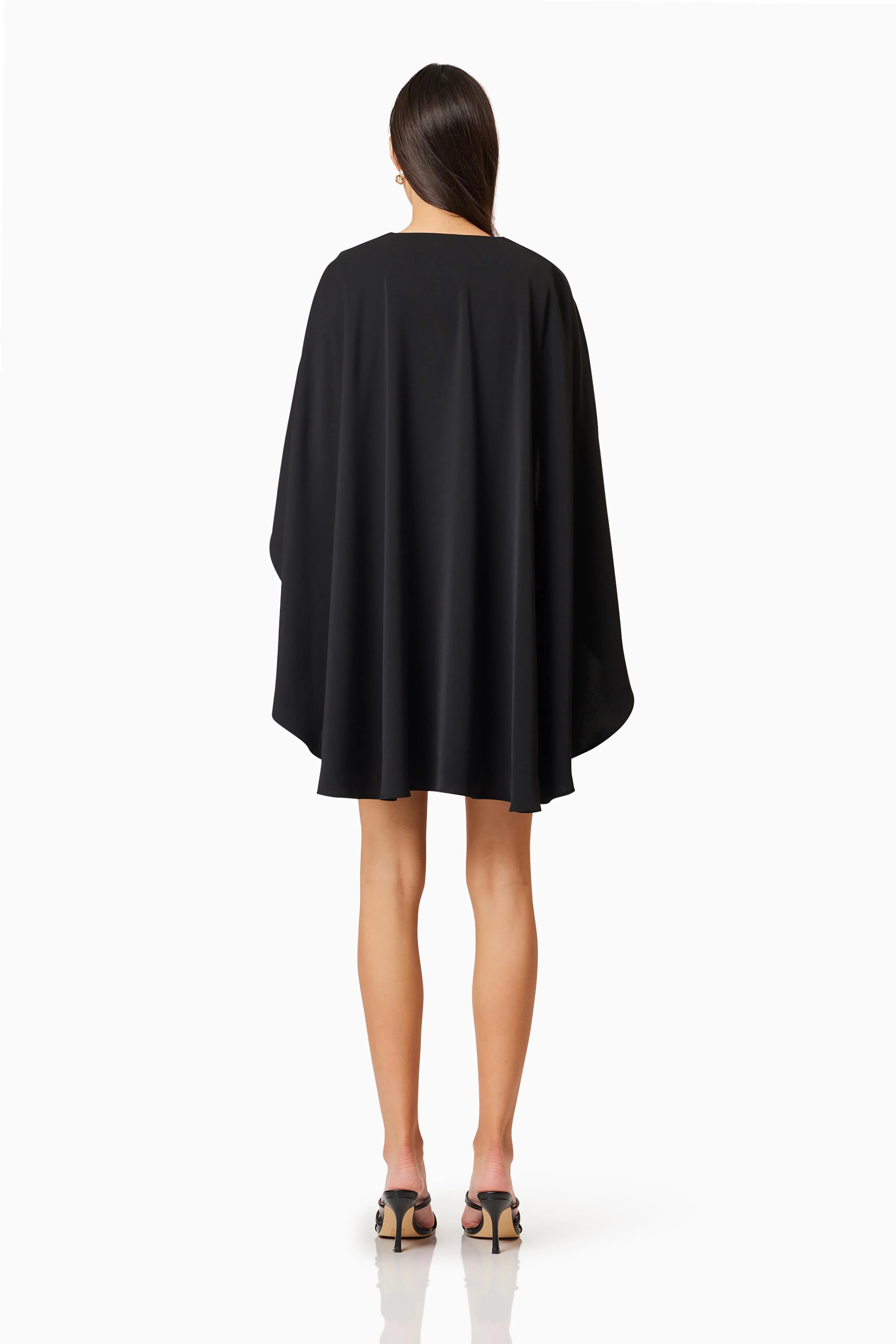Lilydale Cape Mini Dress In Black