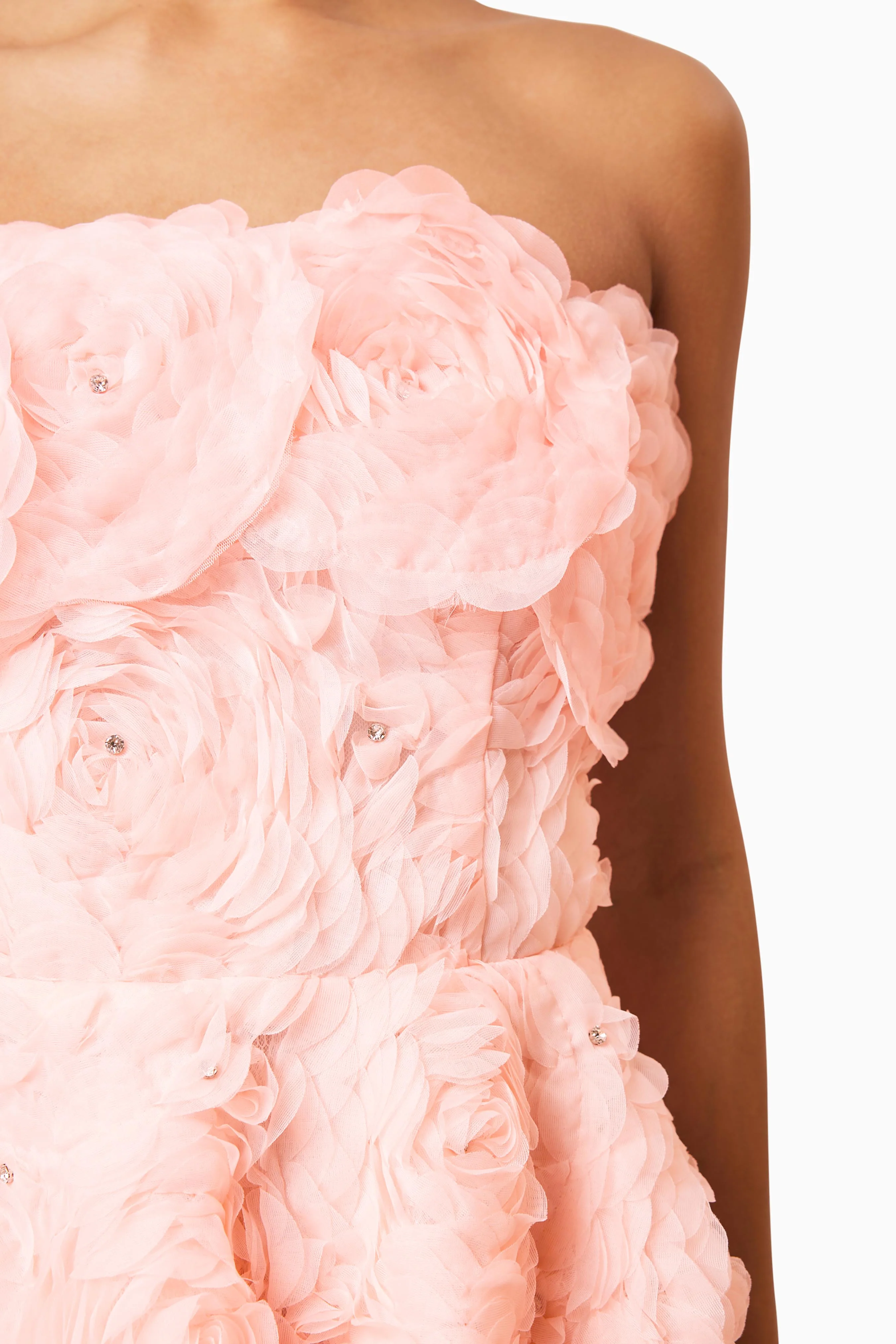 Rosella Strapless Mini Dress In Pink