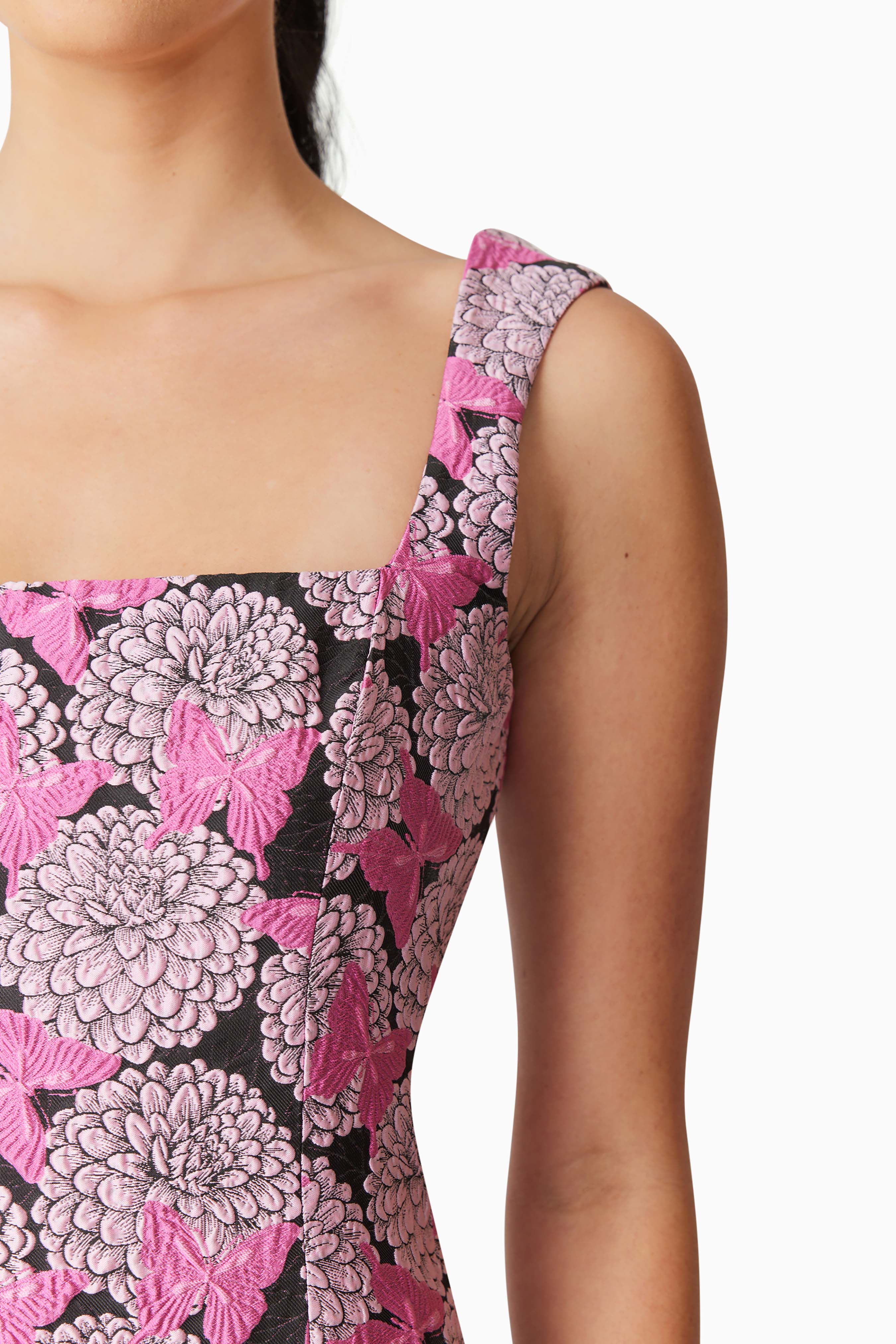 Aimee Floral Mini Dress in Pink