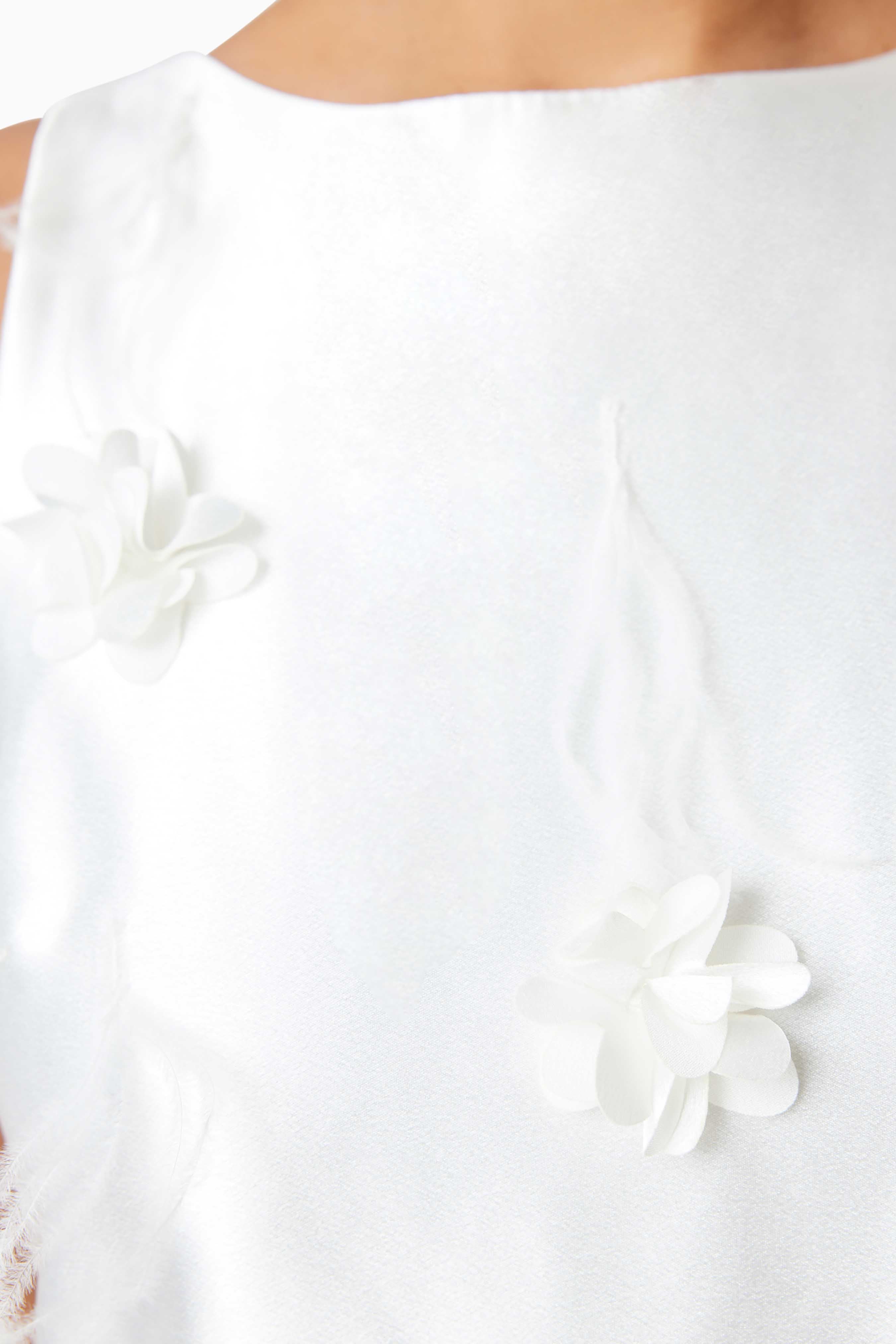 Lunaria Satin Mini Dress In White