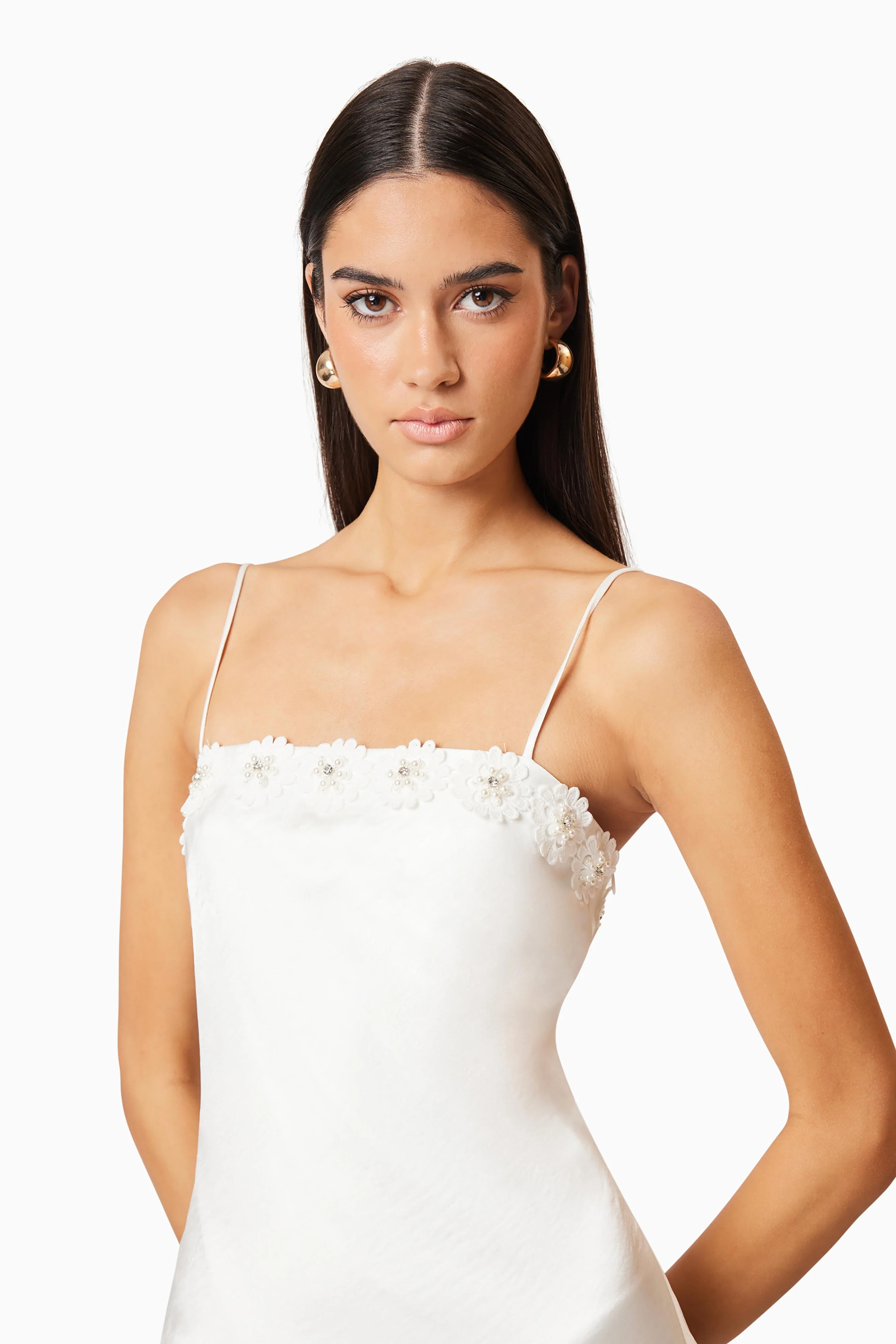 Clarissa Midi Dress In White