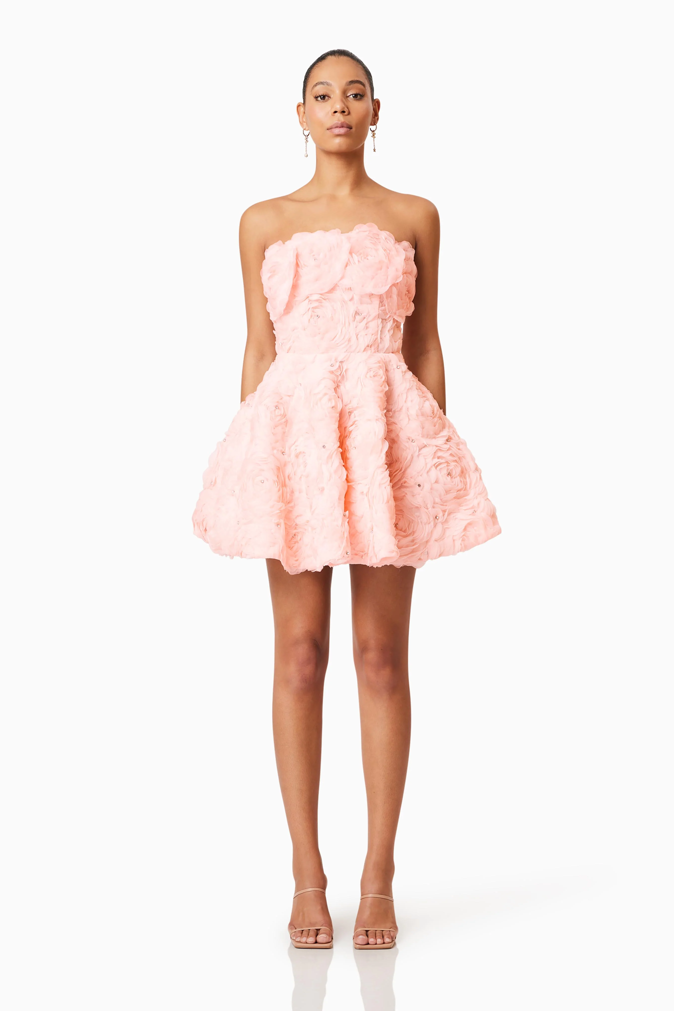 Rosella Strapless Mini Dress In Pink