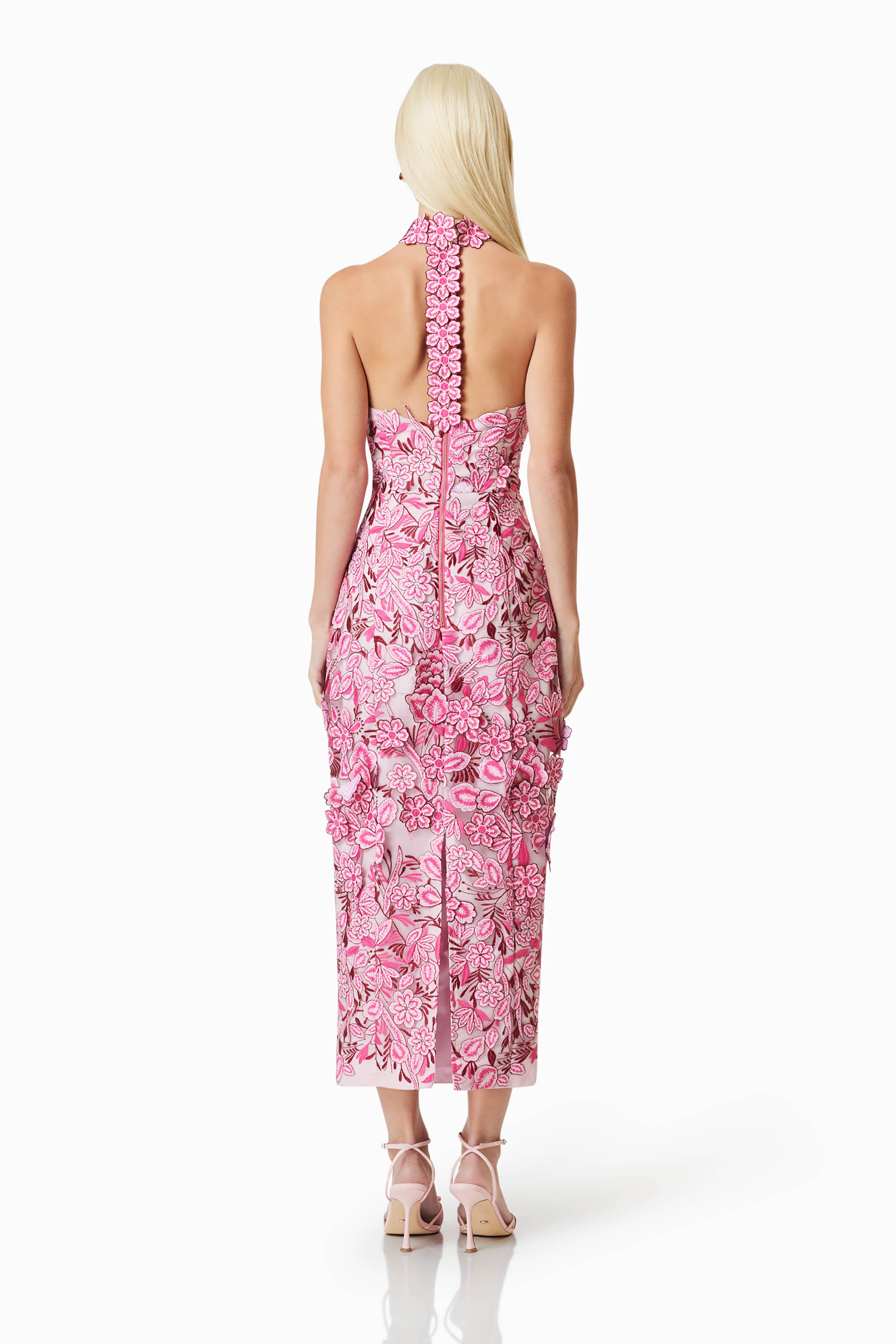 OMR x ELLIATT: Roseate Cocktail Midi Dress In Pink