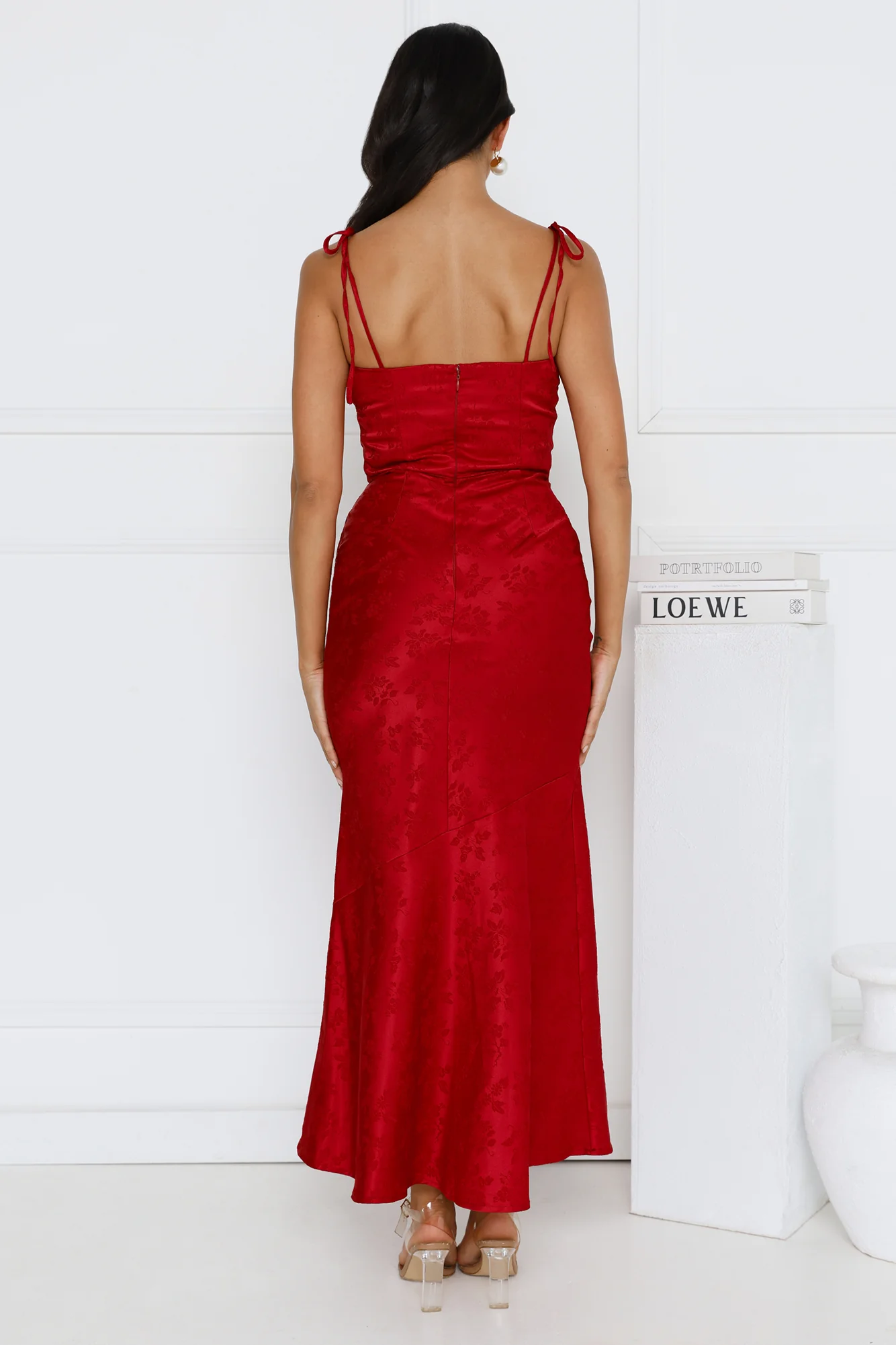 Sophisticated City Maxi Dress Red
