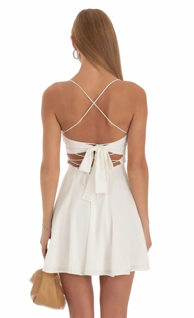 A-Line Dress in White