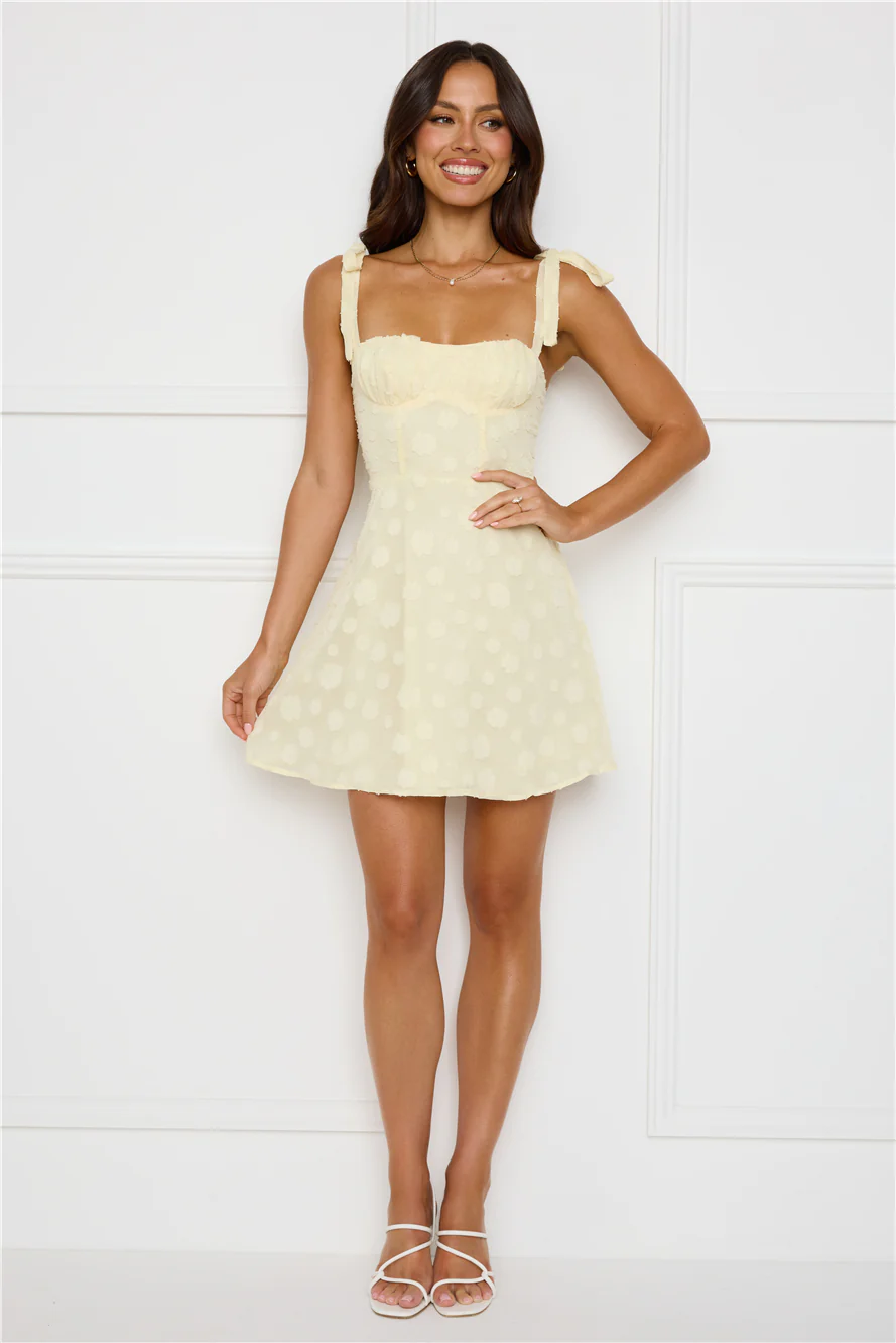 Skyline Effect Mini Dress Yellow