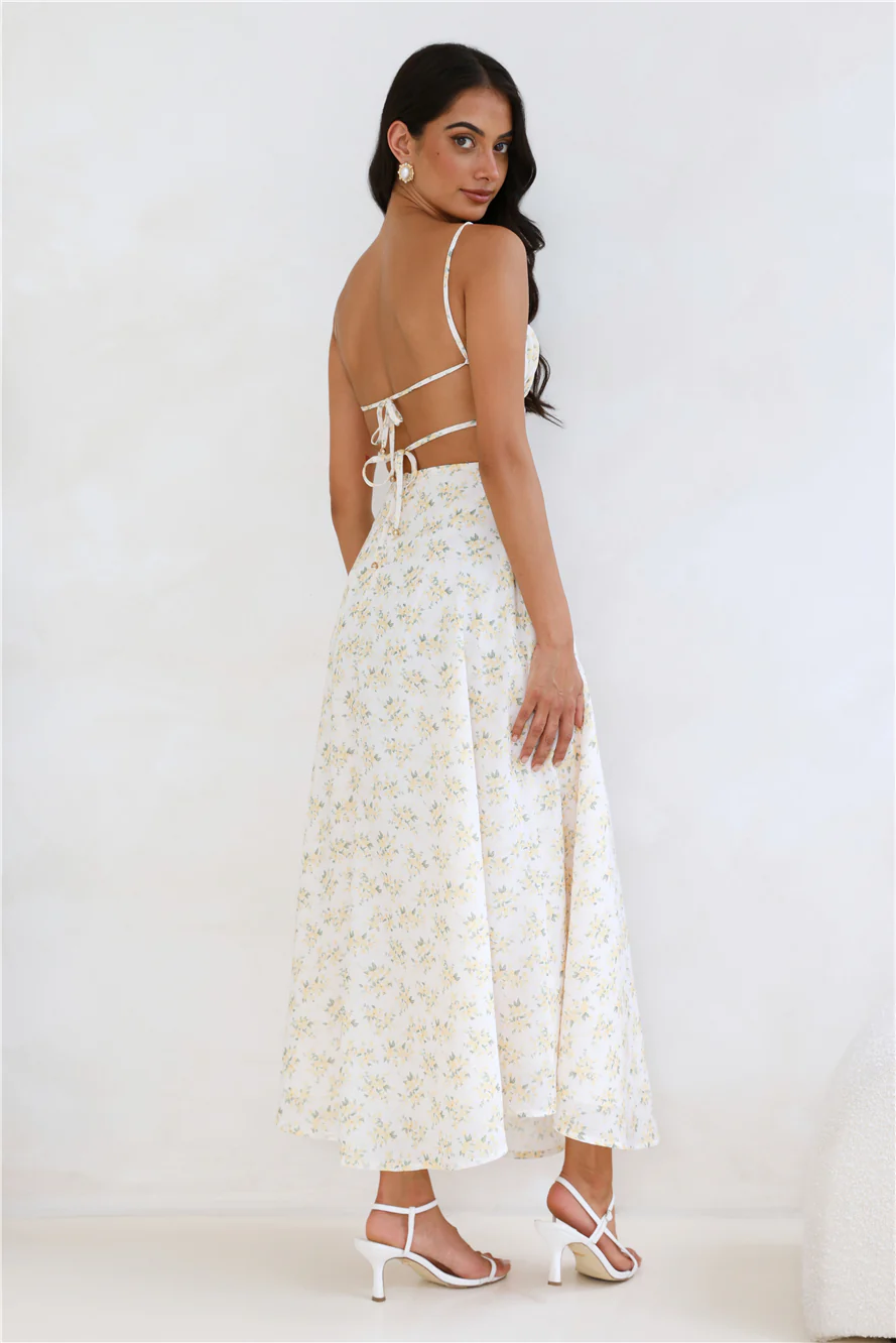 Orchid Kiss Maxi Dress Yellow