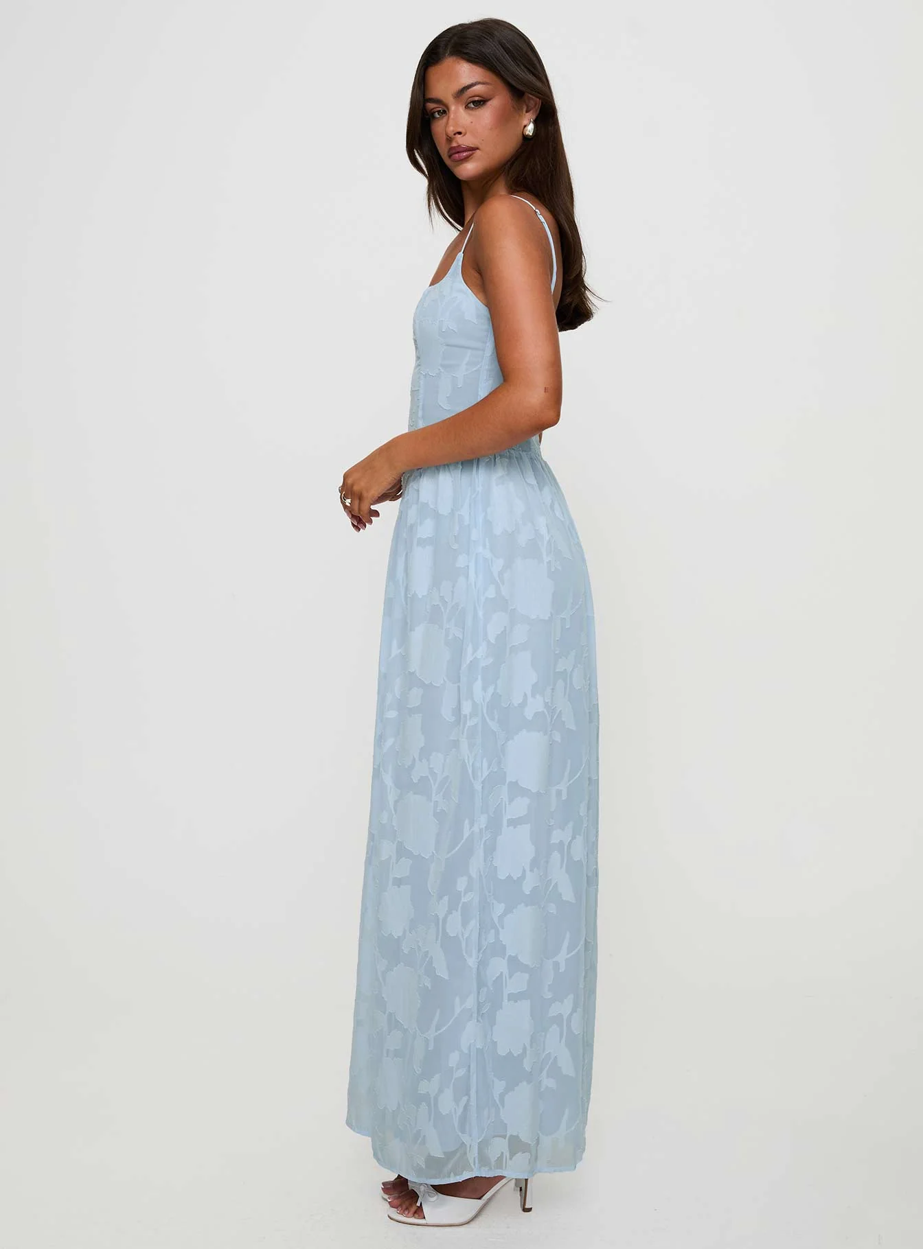 Angeleina Maxi Dress Blue Floral