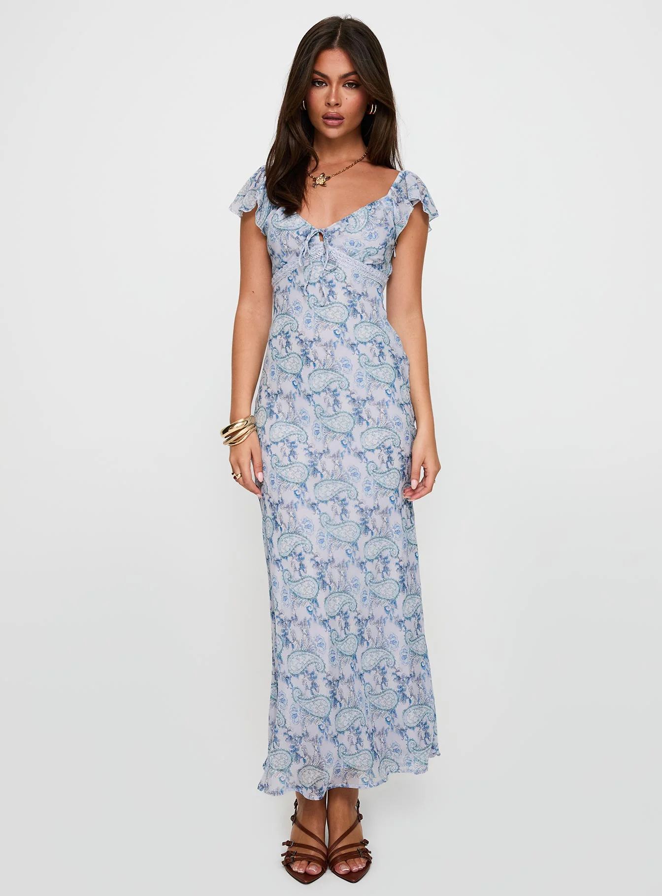 Dahleia Maxi Dress Blue Paisley