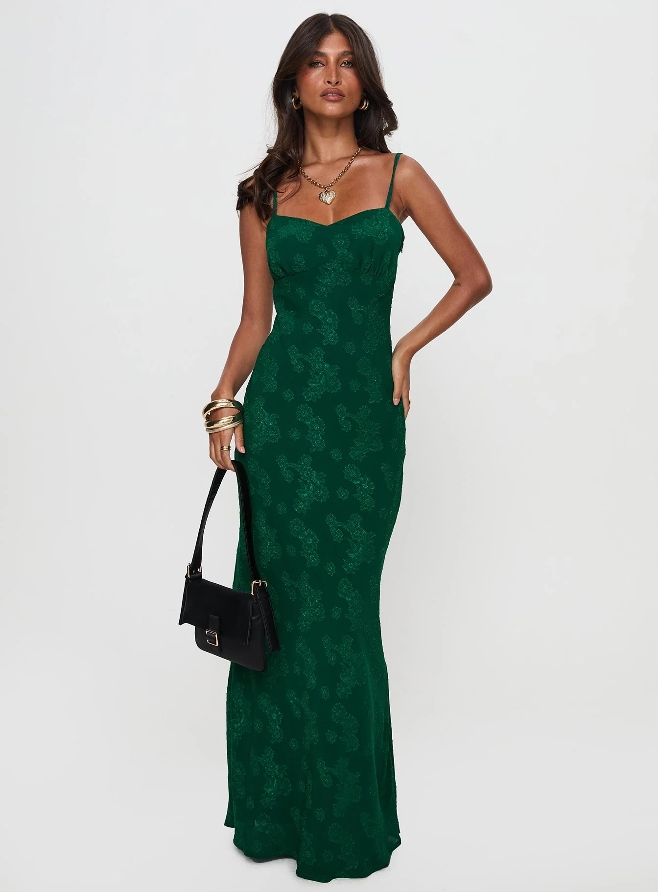 Ginette Maxi Dress Forest Green