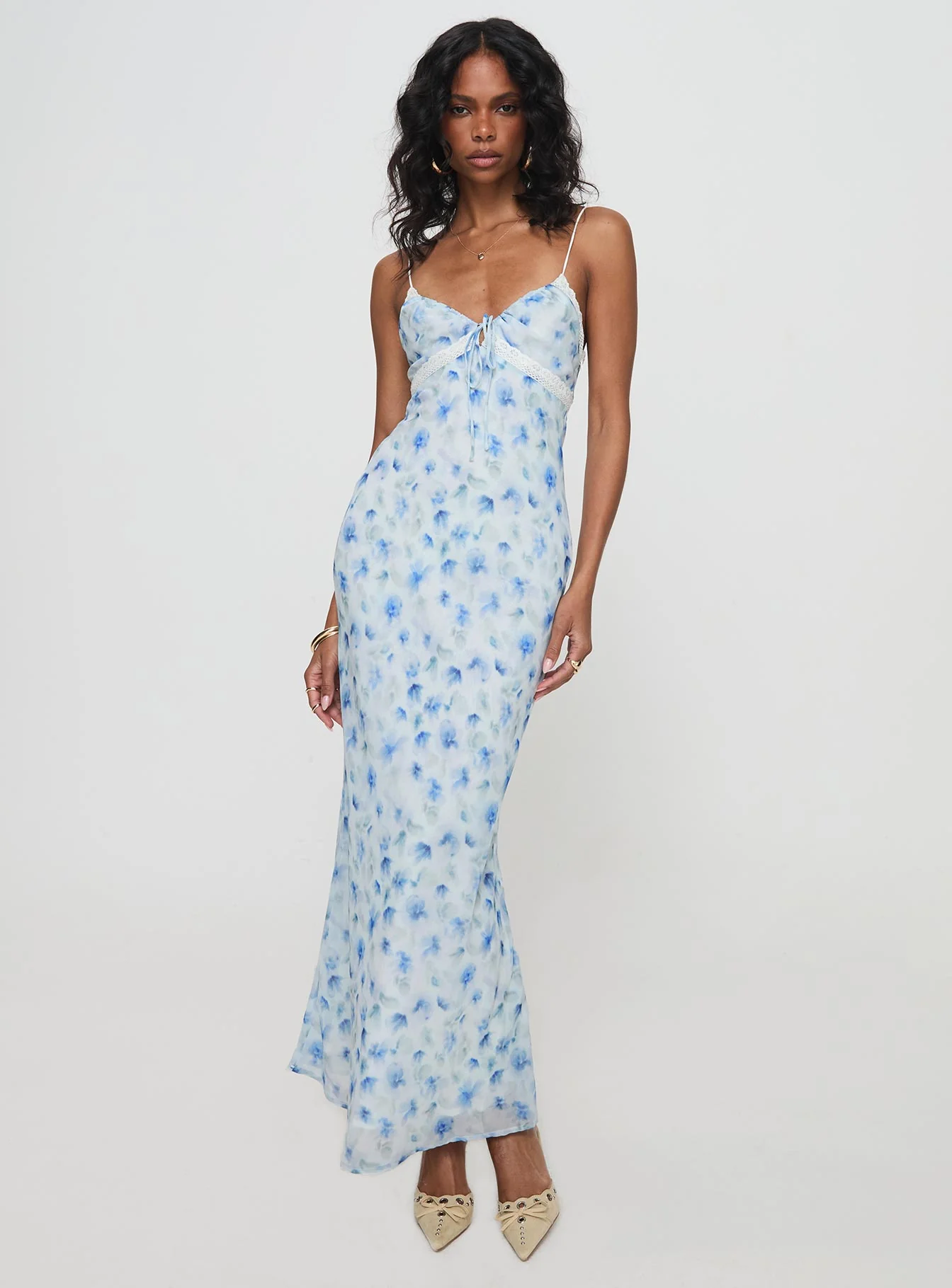 Emily Maxi Dress Blue Floral