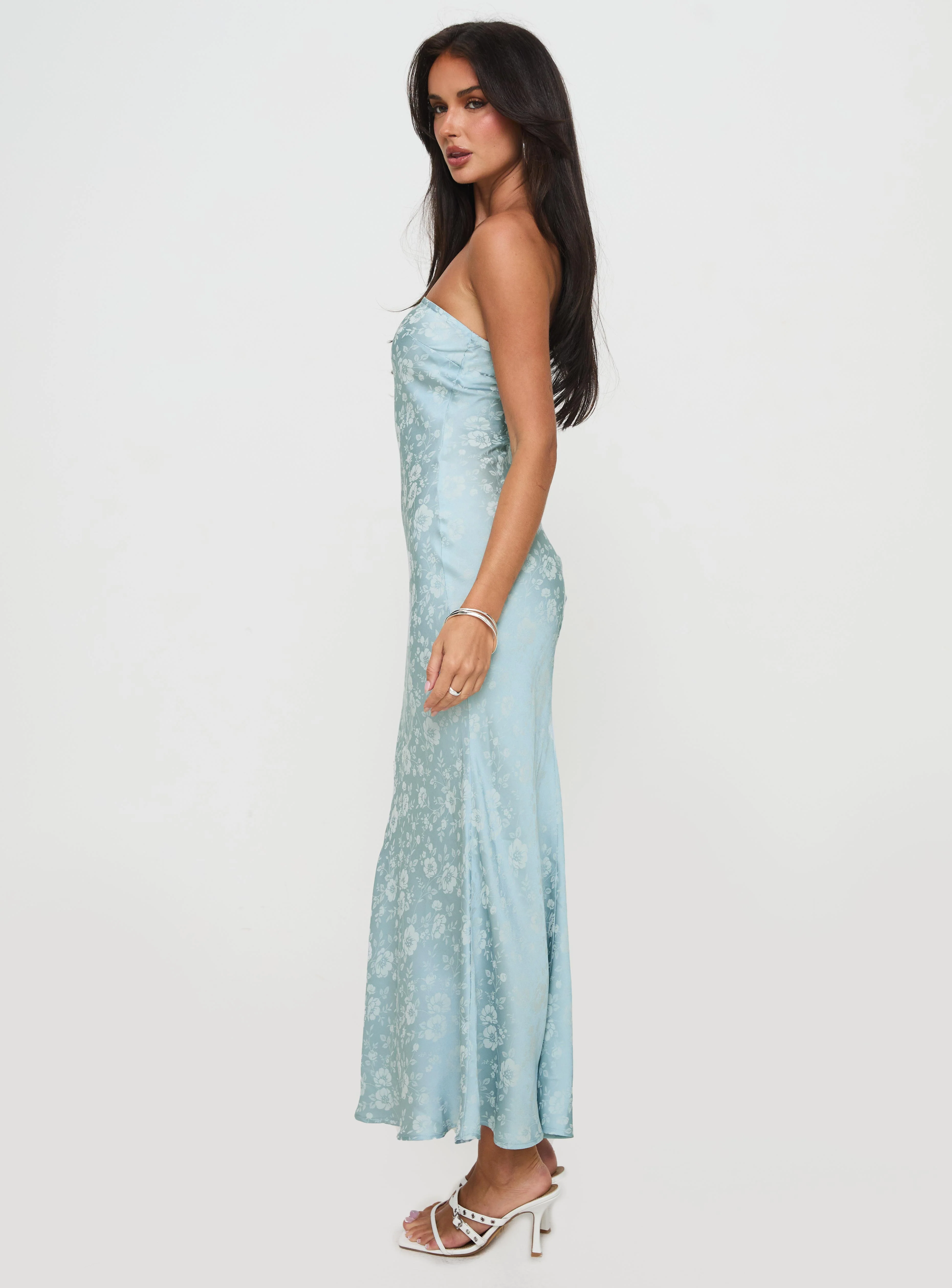 Salvin Strapless Maxi Dress Blue
