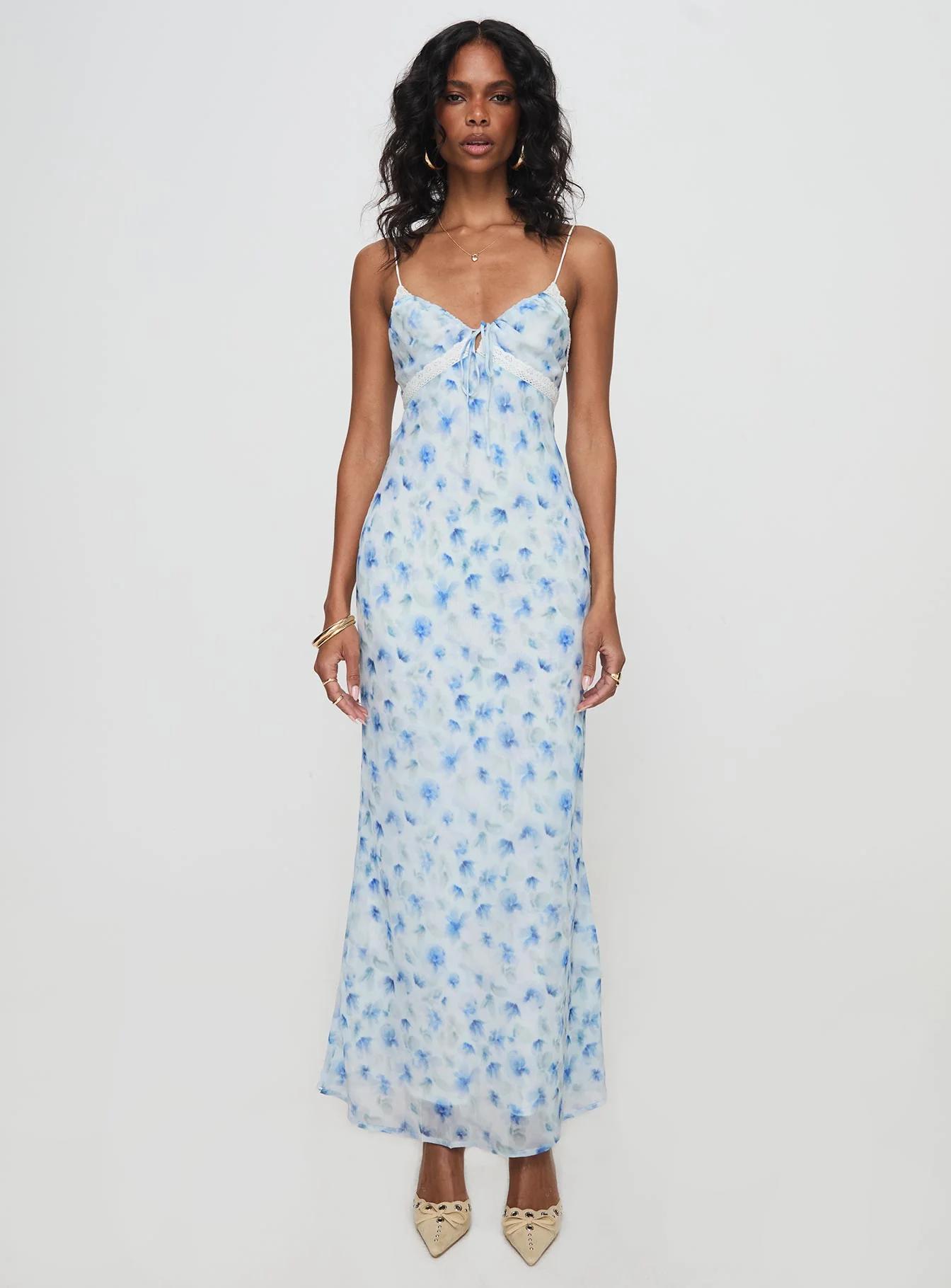 Emily Maxi Dress Blue Floral