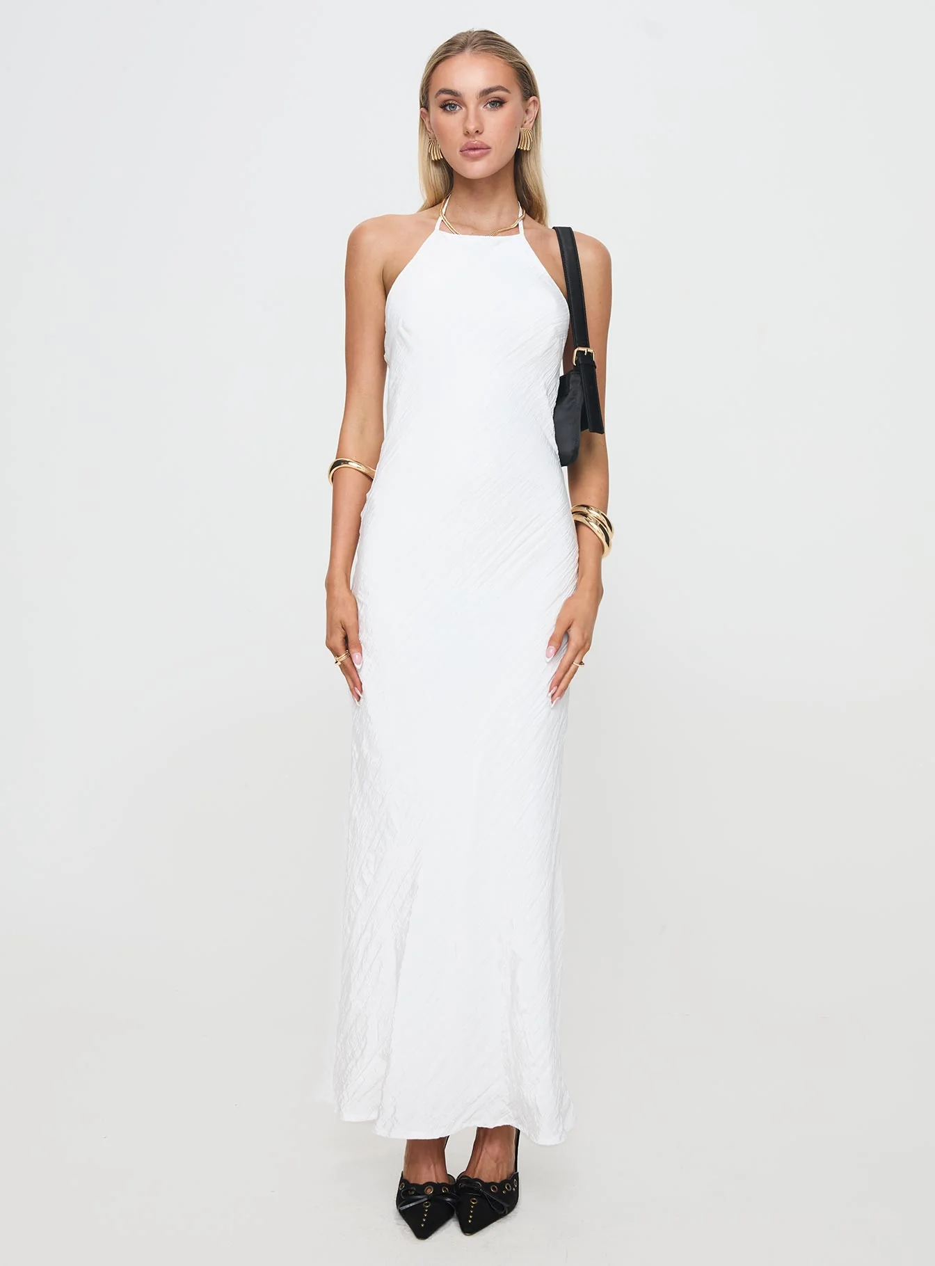 Just Peachy Maxi Dress White