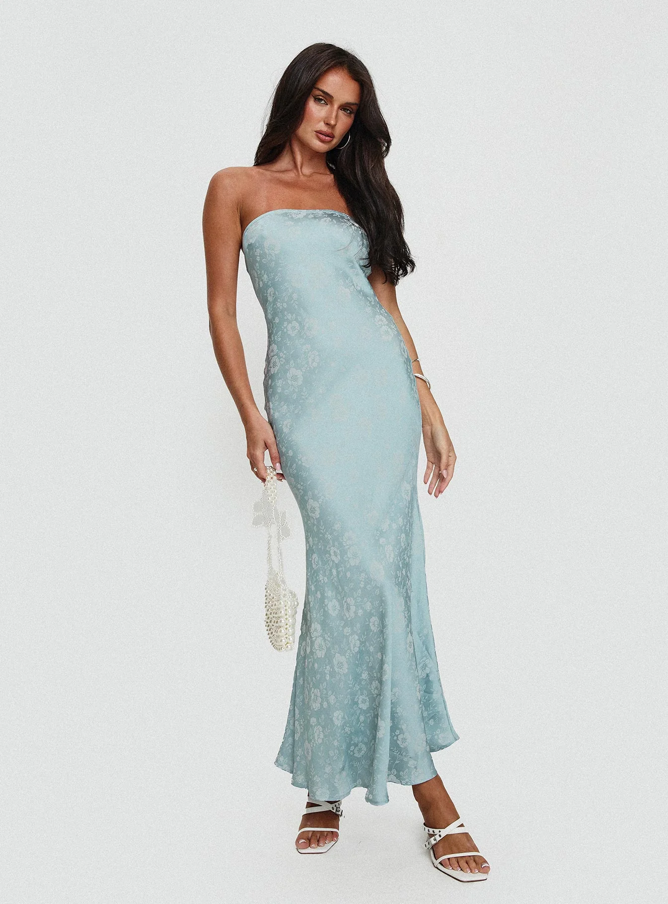 Salvin Strapless Maxi Dress Blue