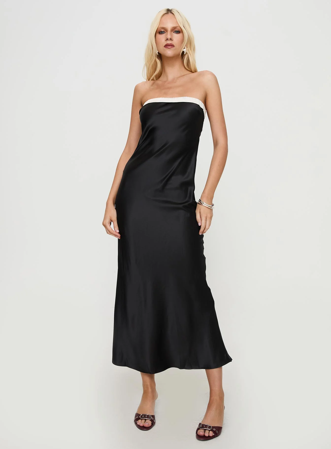 Phillipa Strapless Maxi Dress Black