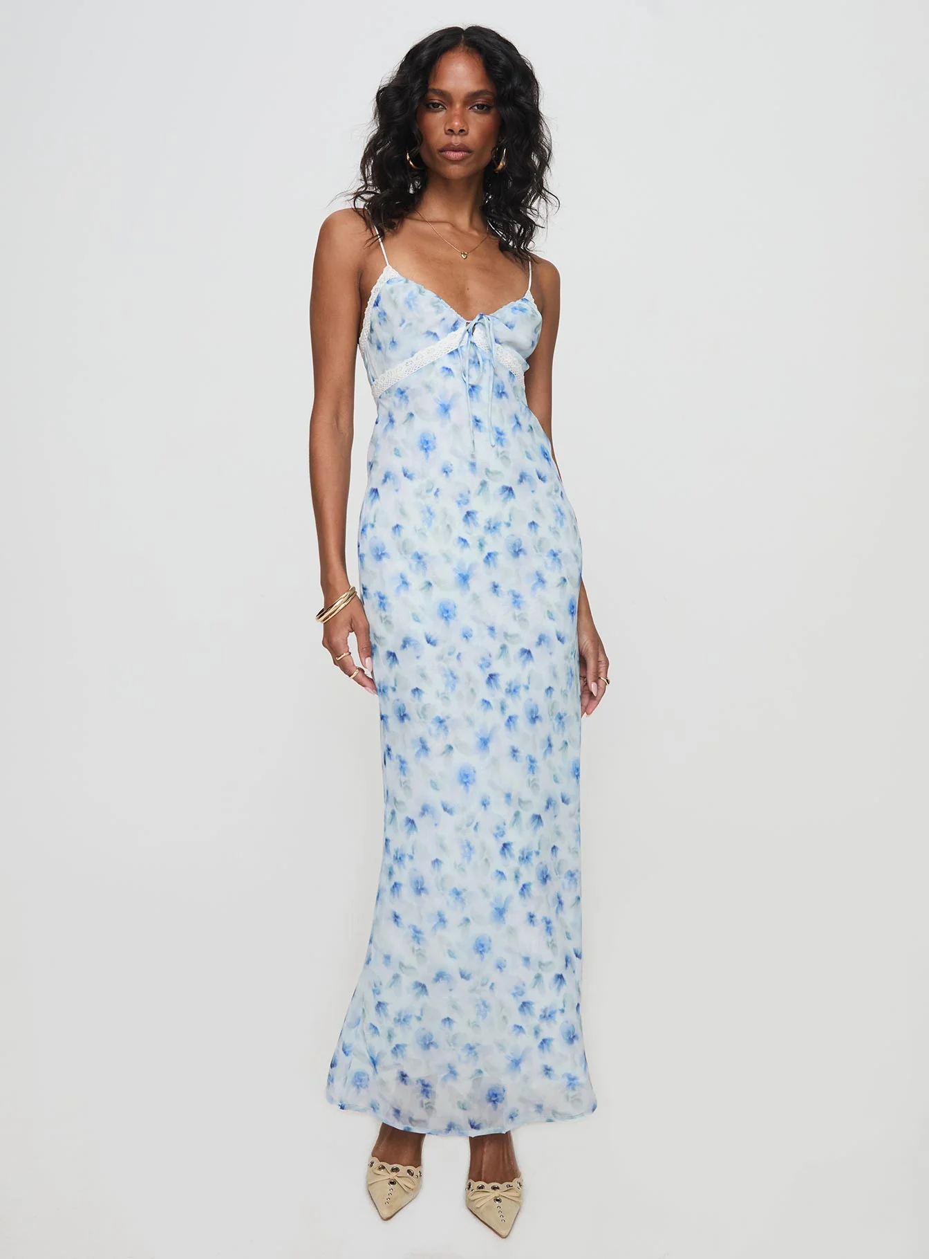 Emily Maxi Dress Blue Floral