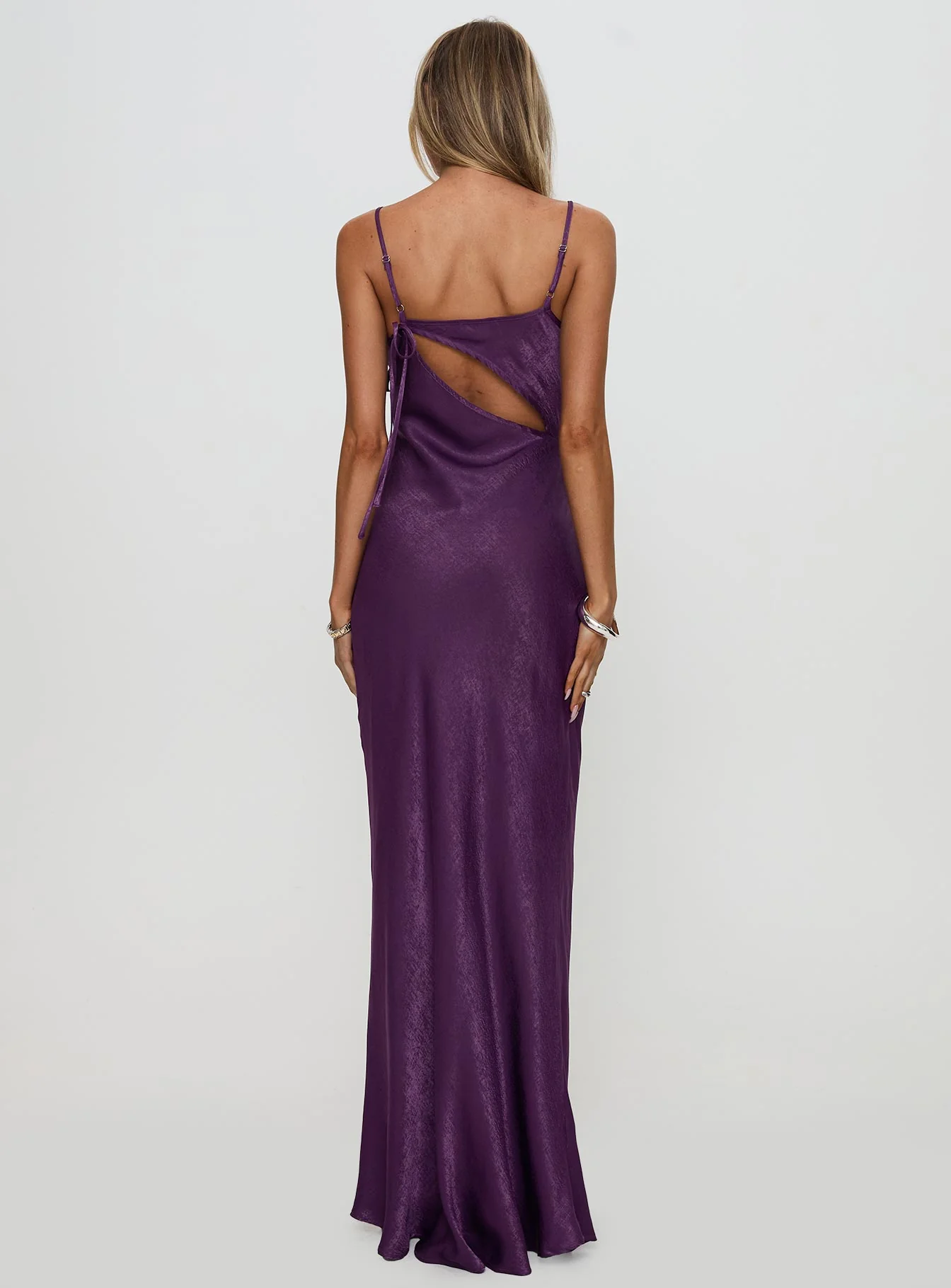 Linger Bias Cut Maxi Dress Purple