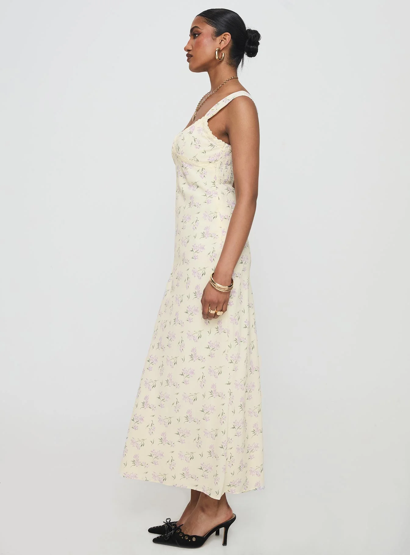 Fernwood Maxi Dress Yellow Floral