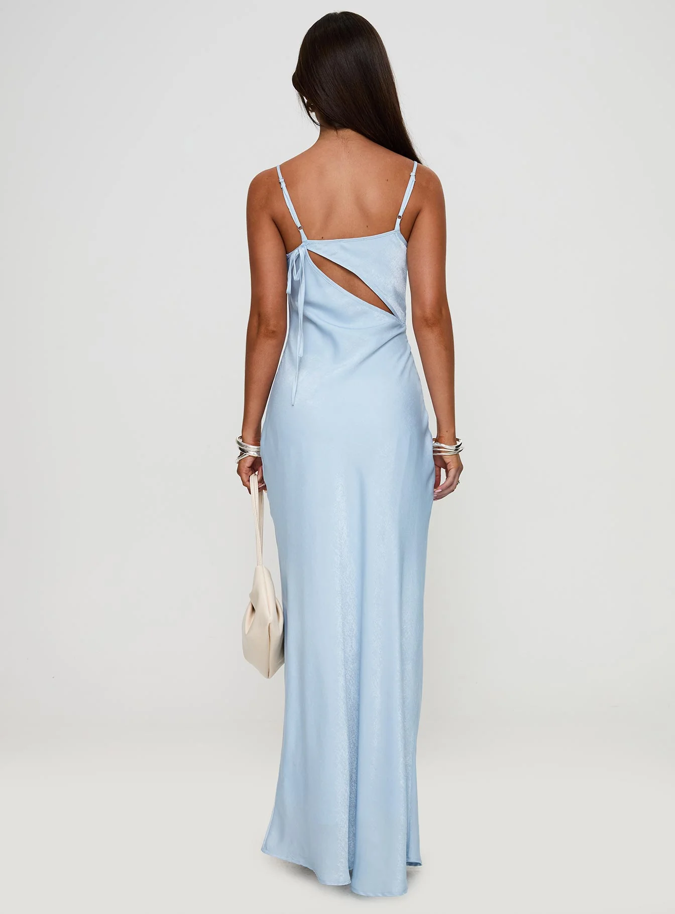 Linger Bias Cut Maxi Dress Blue