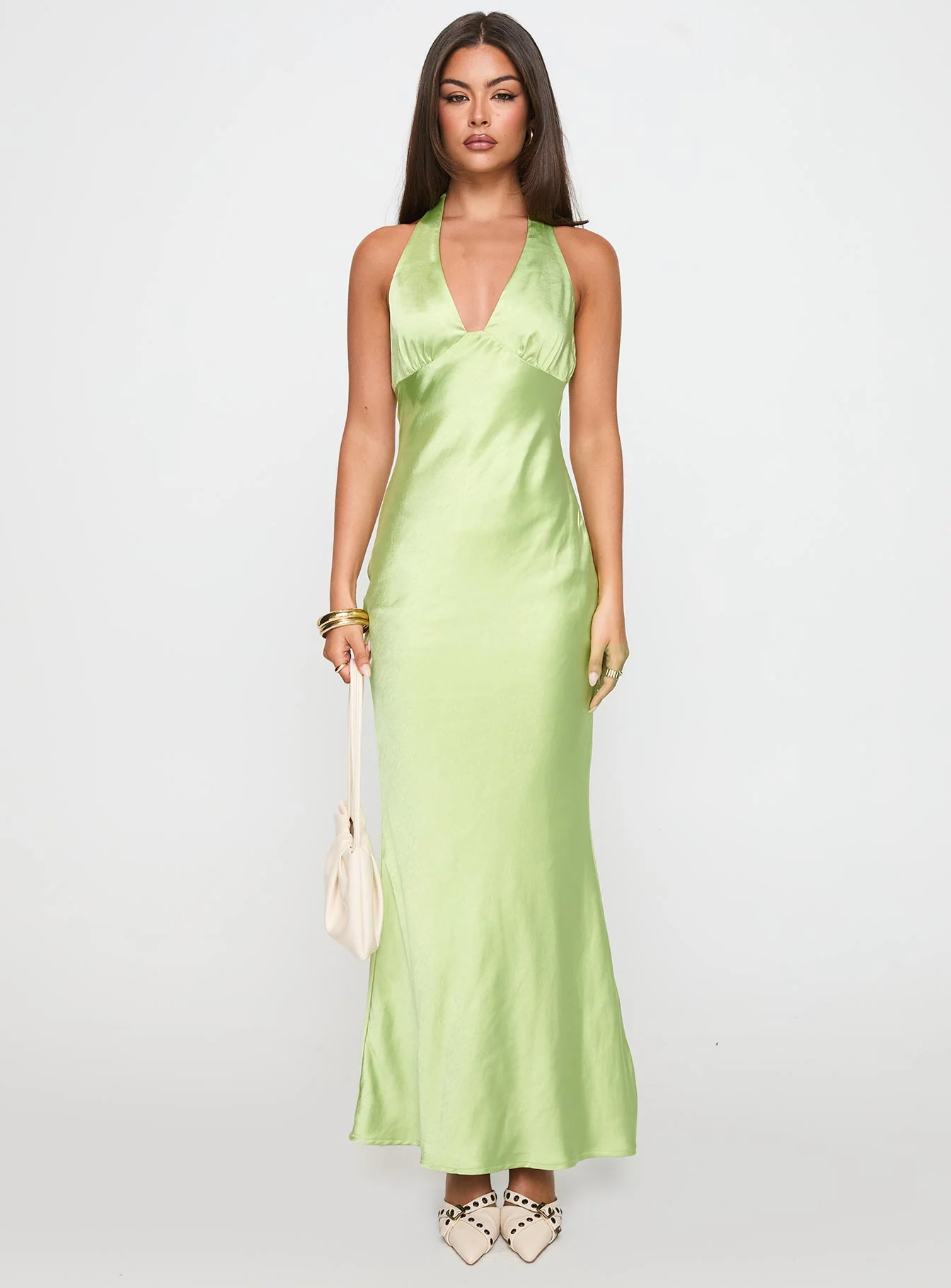 Gloriana Halter Maxi Dress Green