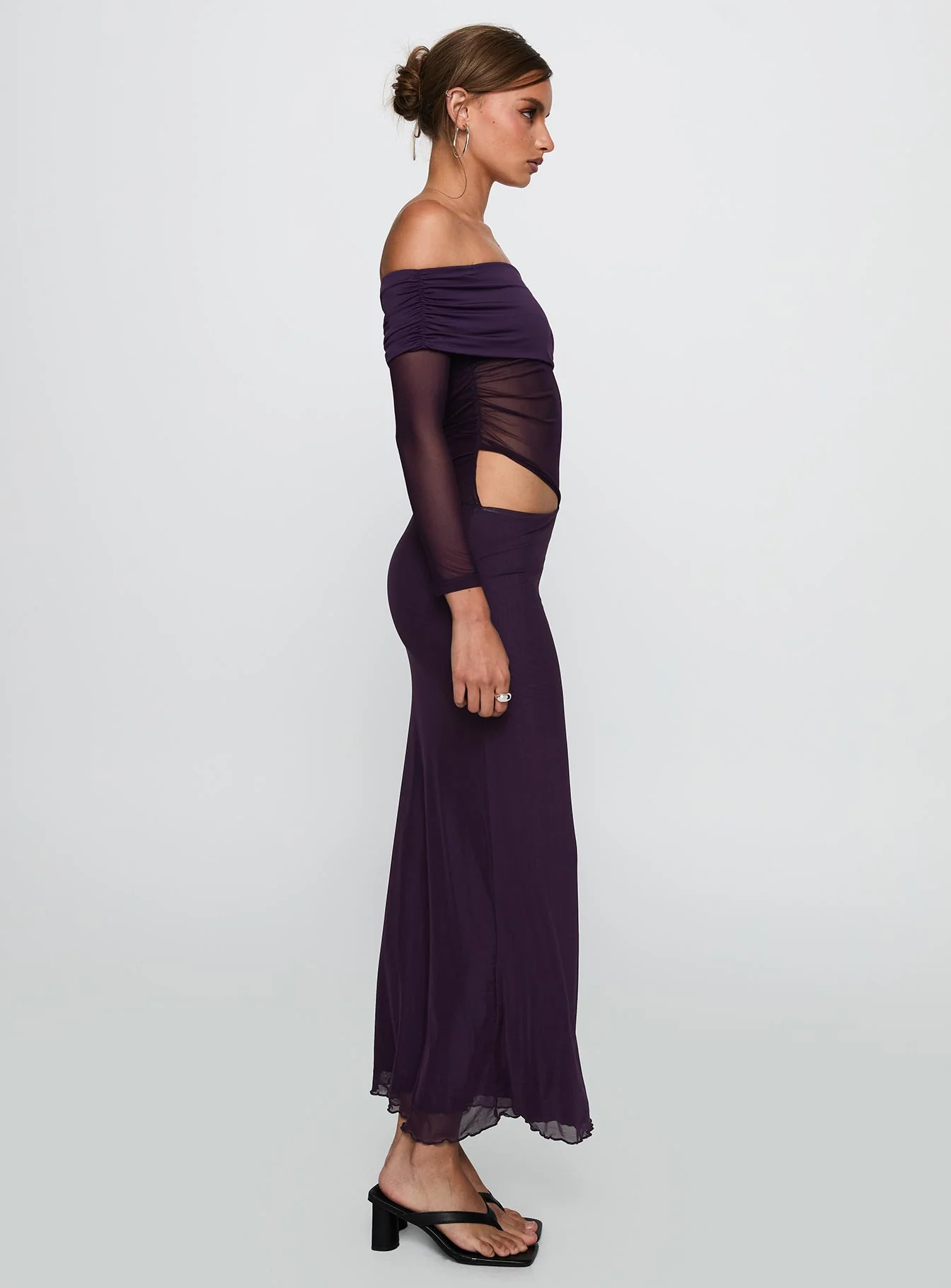 Soul Ties Long Sleeve Maxi Dress Purple