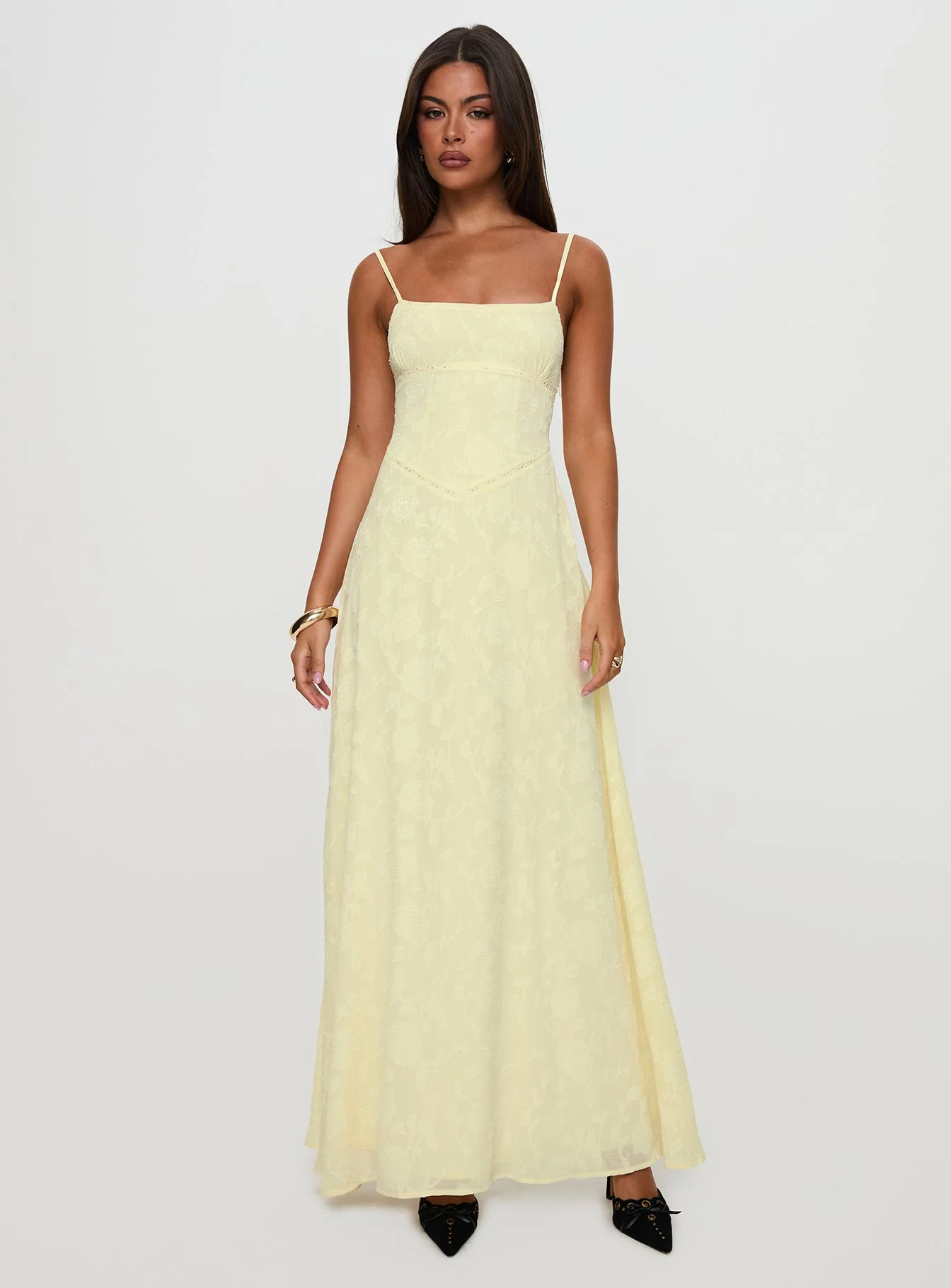 South Of France Maxi Dress Yellow