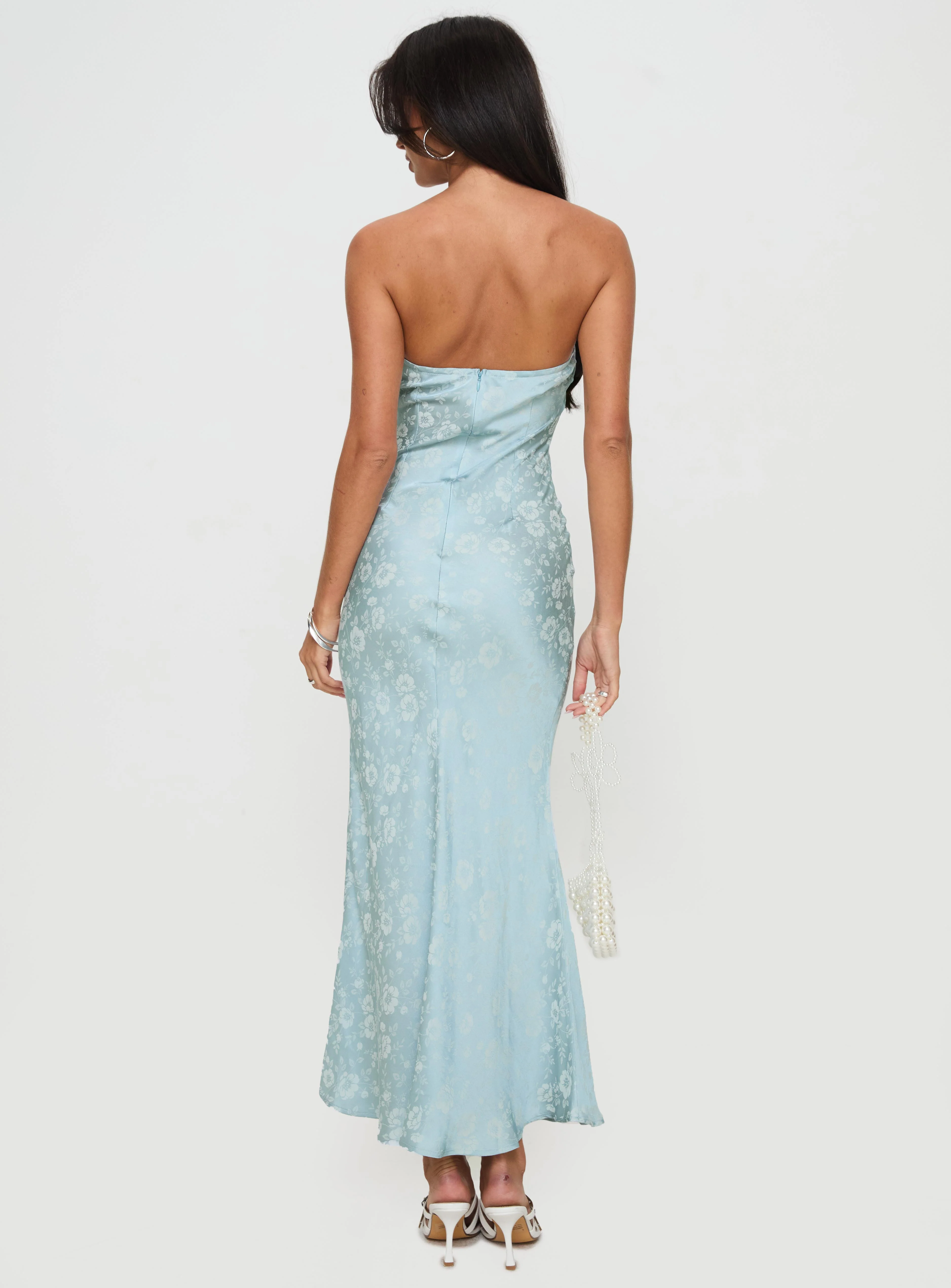 Salvin Strapless Maxi Dress Blue
