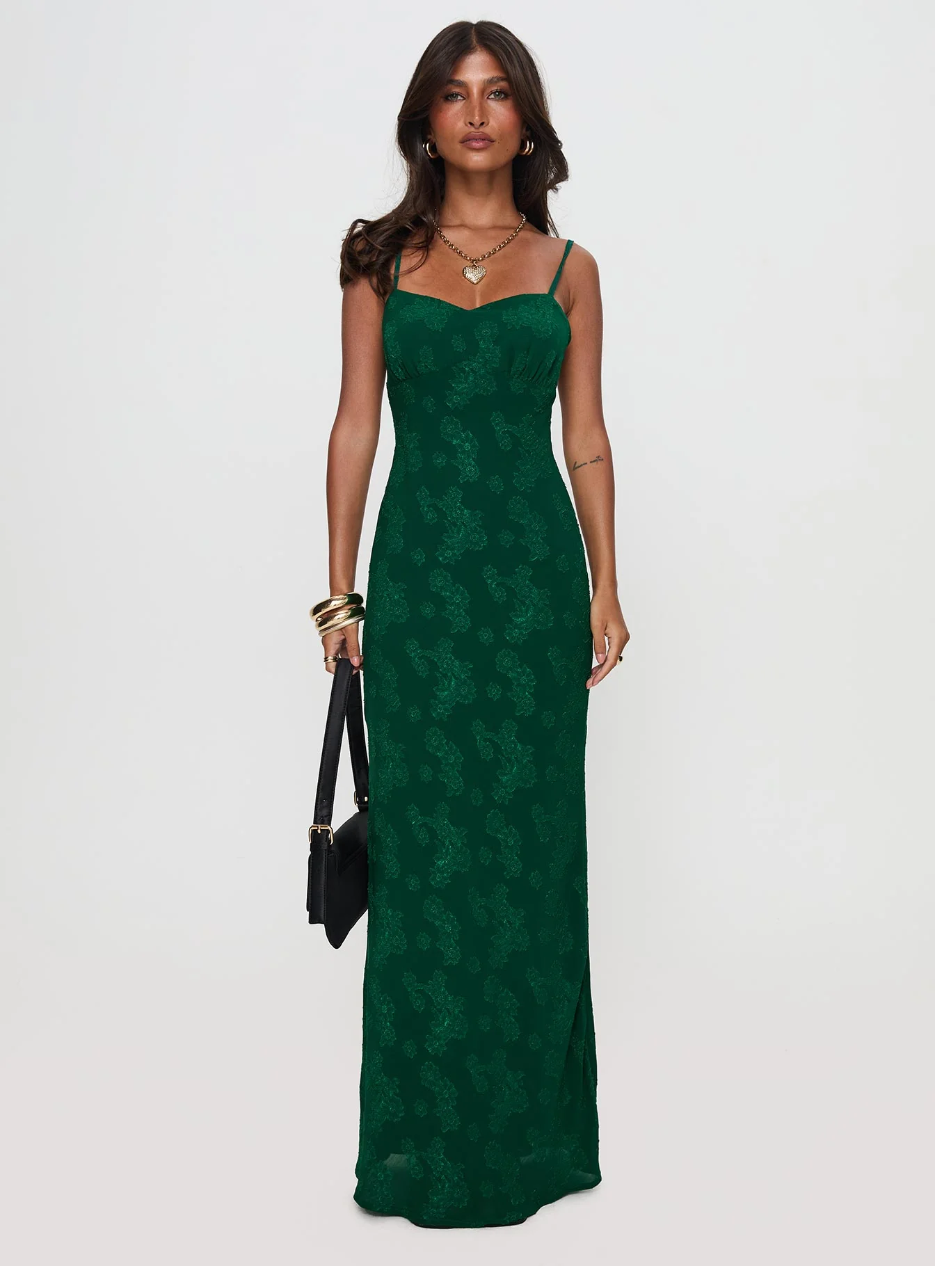 Ginette Maxi Dress Forest Green