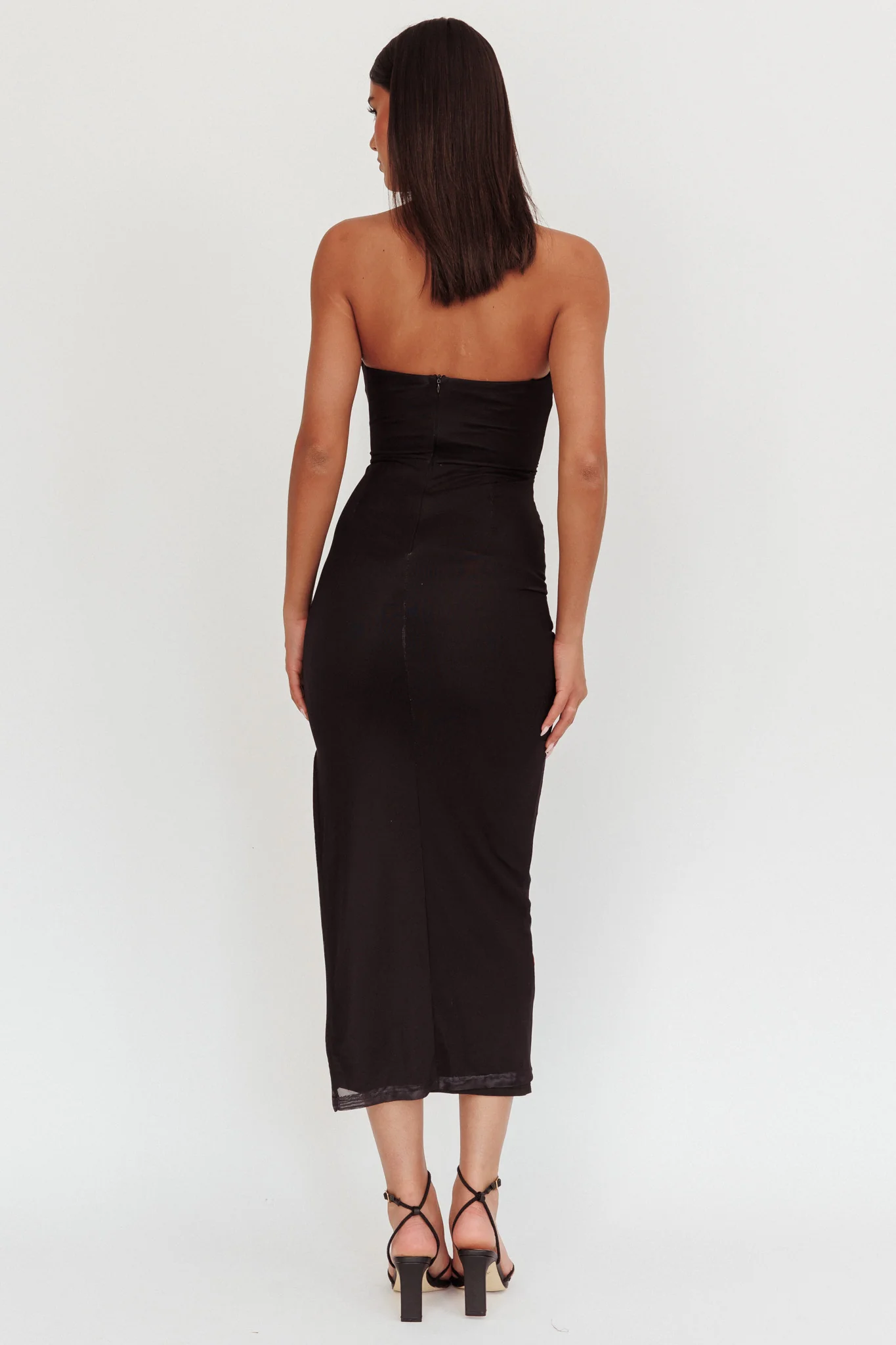 Silah Twist Bodice Maxi Dress Hibiscus Black