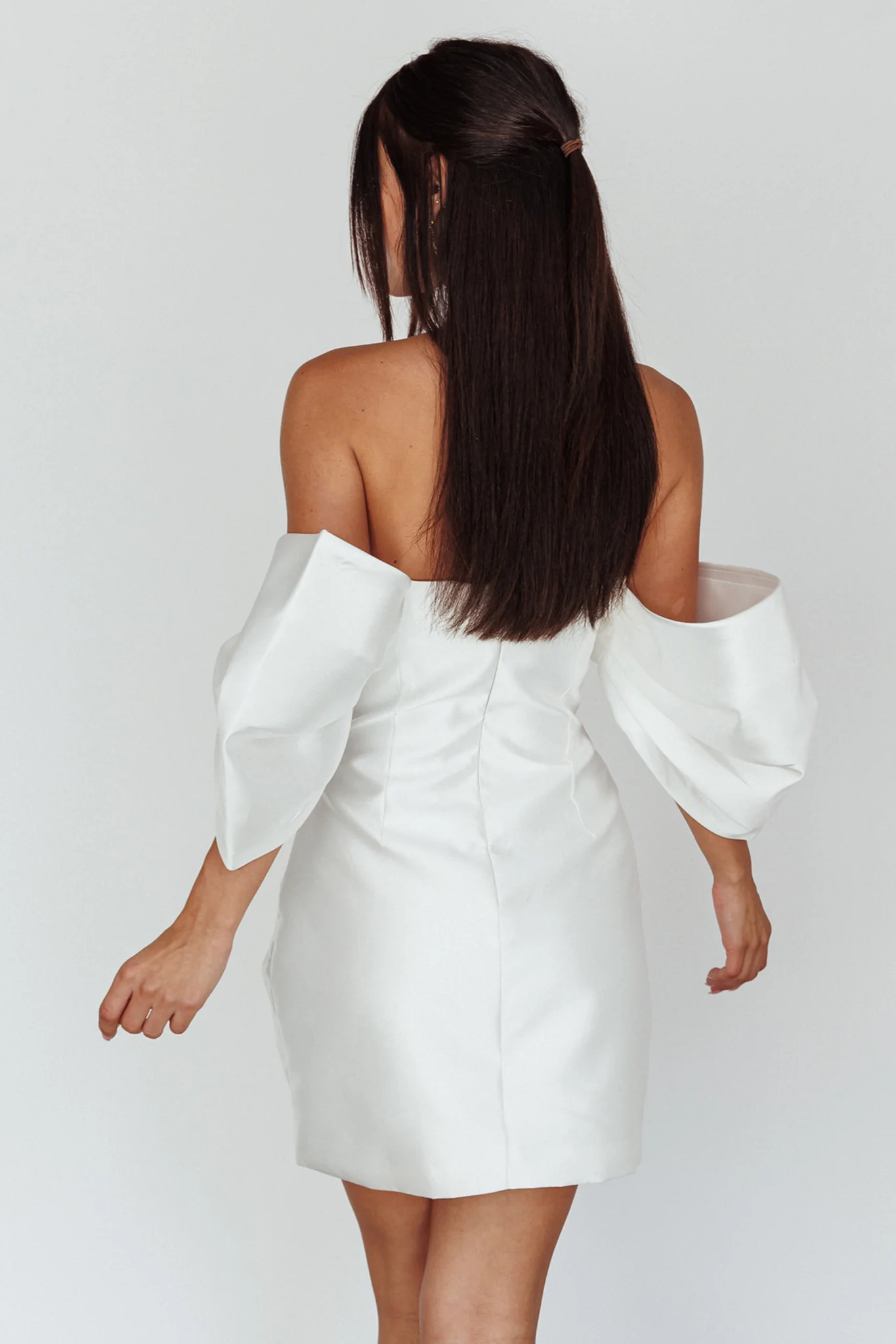 Magnolia Off-Shoulder Mini Dress White