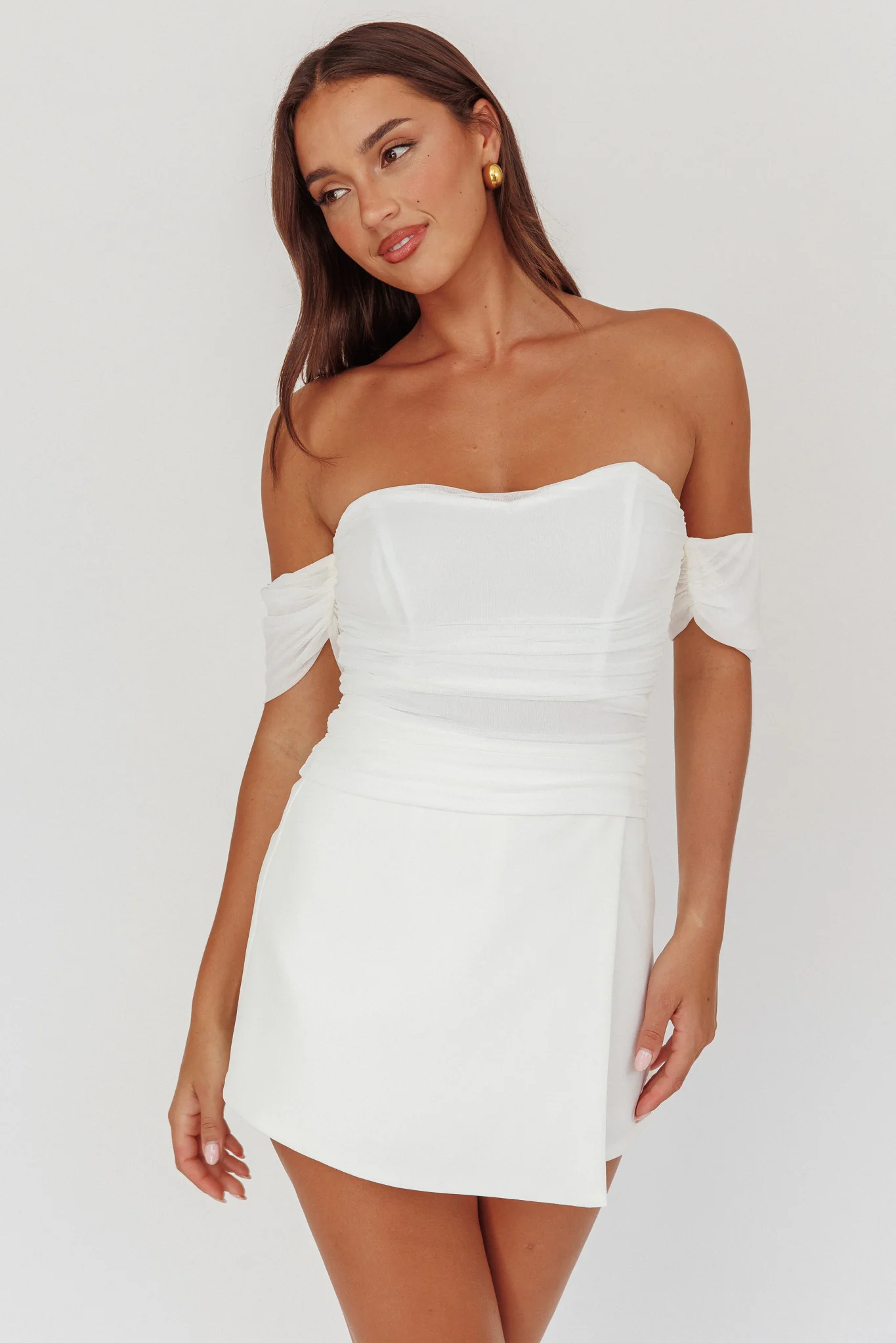 Melonie Off-Shoulder Top White