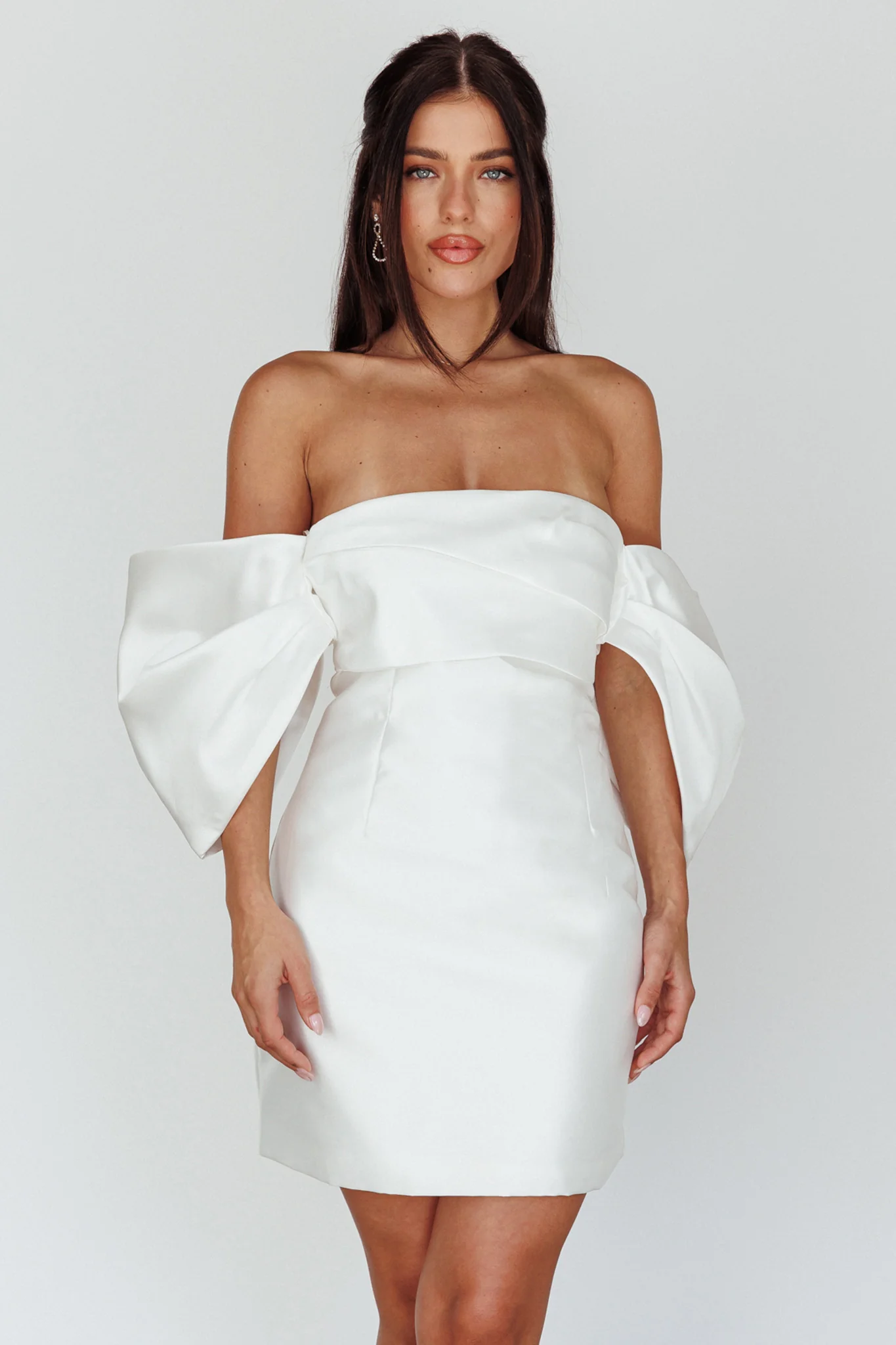 Magnolia Off-Shoulder Mini Dress White
