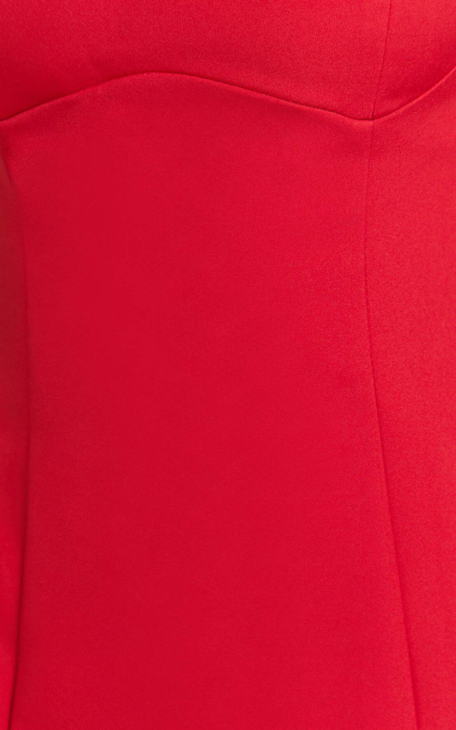 Aretha Mini Dress - Corset Panel Dress in Red