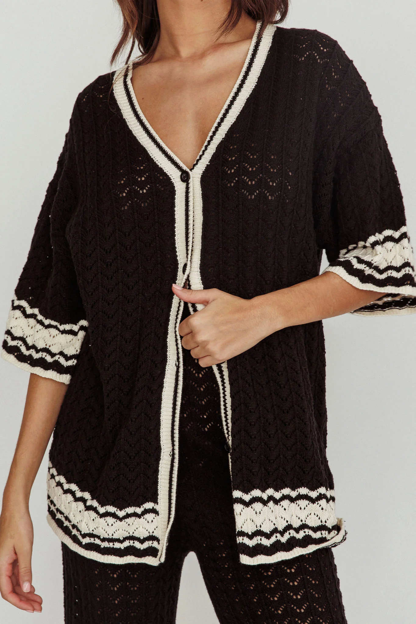 Rhodes Cotton Relaxed Knit Shirt Black