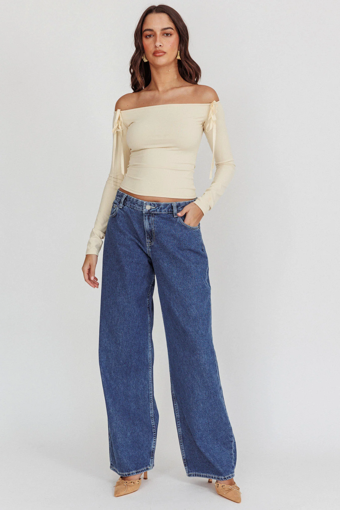 DR DENIM Hill Low Jeans Pebble Mid Stone