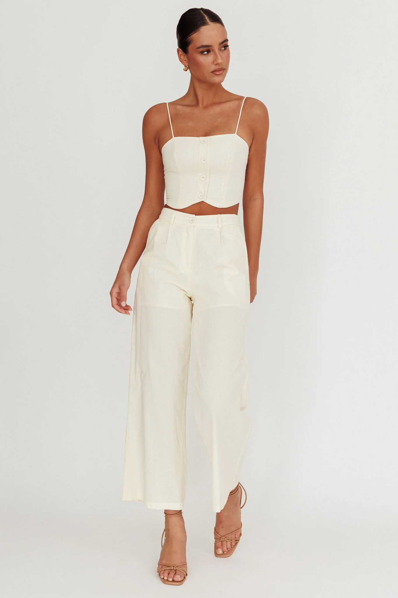Breathless Wide Leg Pant Oat