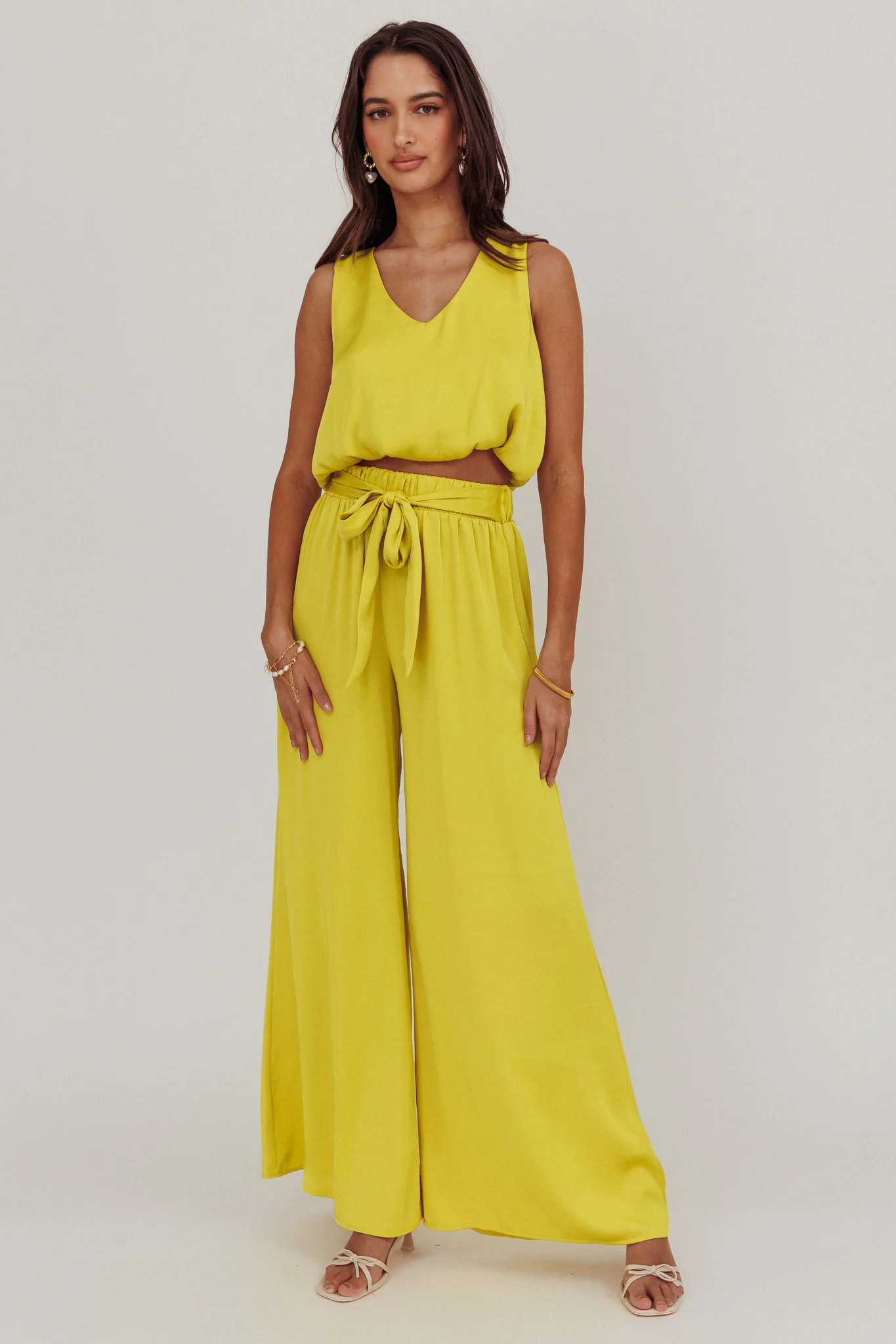 Mariposa Wide Leg Pant Chartreuse