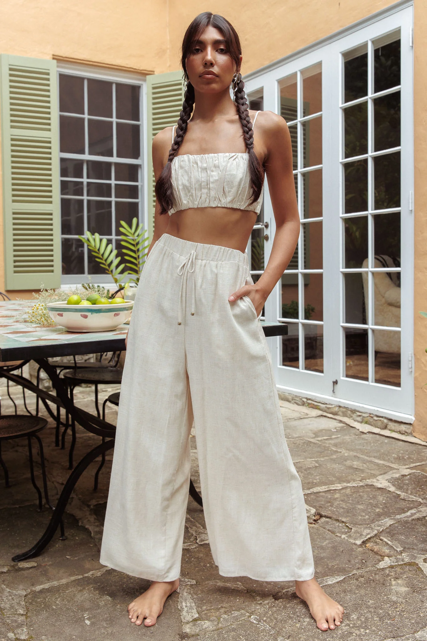 Bondi Side Pocket Pants Oat