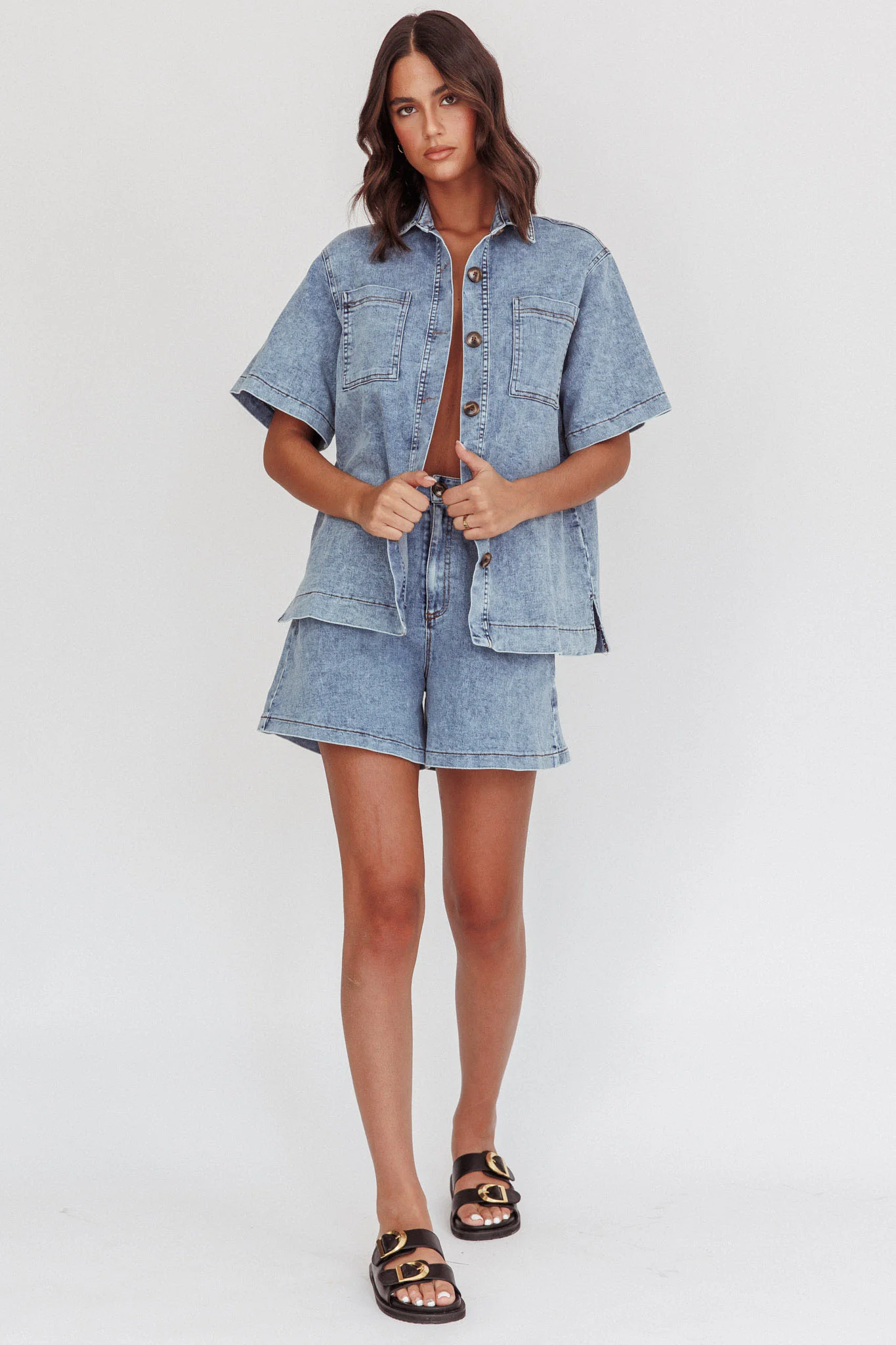 Ottawa Button Up Shirt Denim Blue