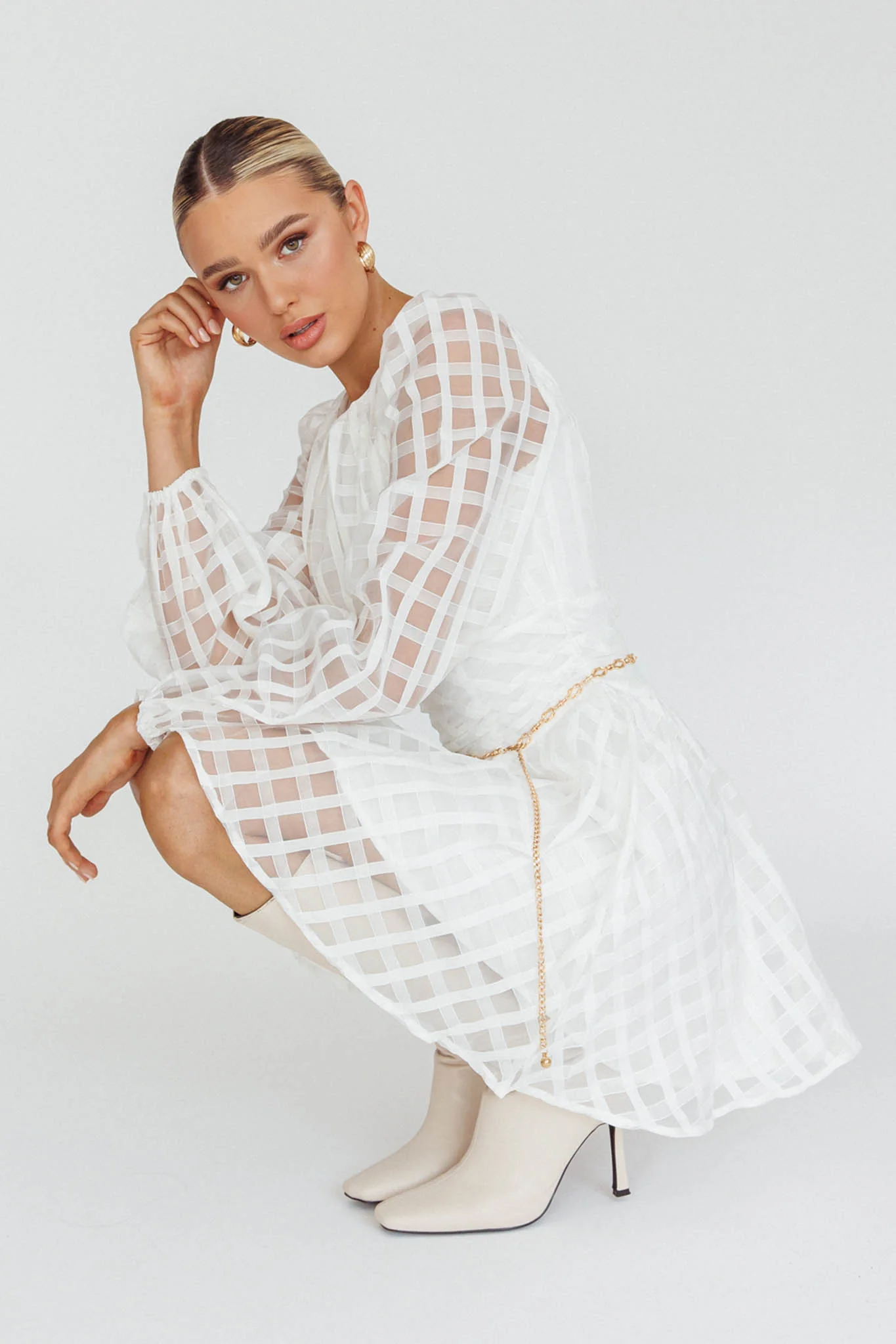 Tatiana Long Sleeve Plaid Mini Dress