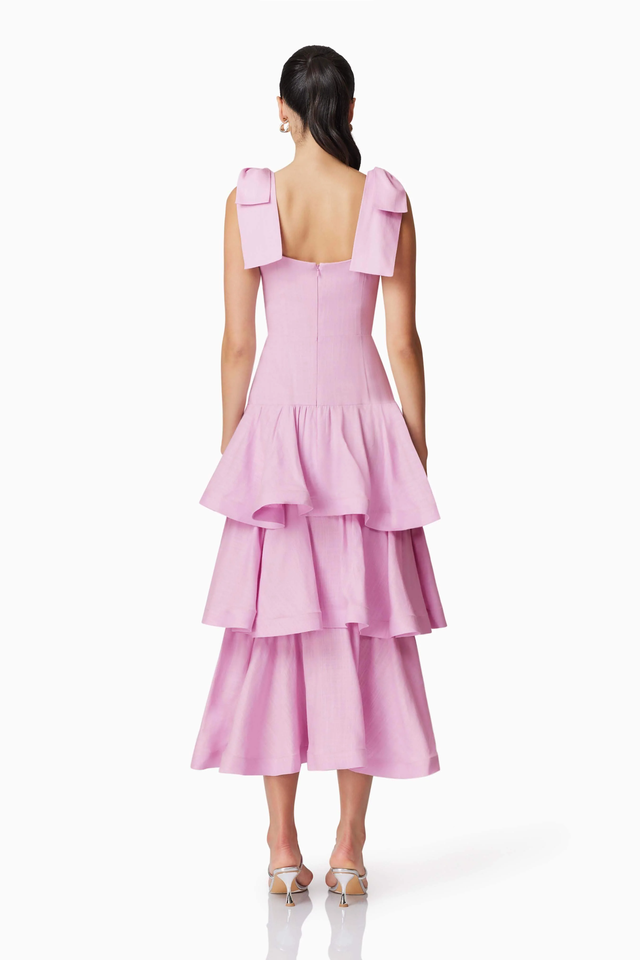 Kara Tiered Maxi Dress in Purple