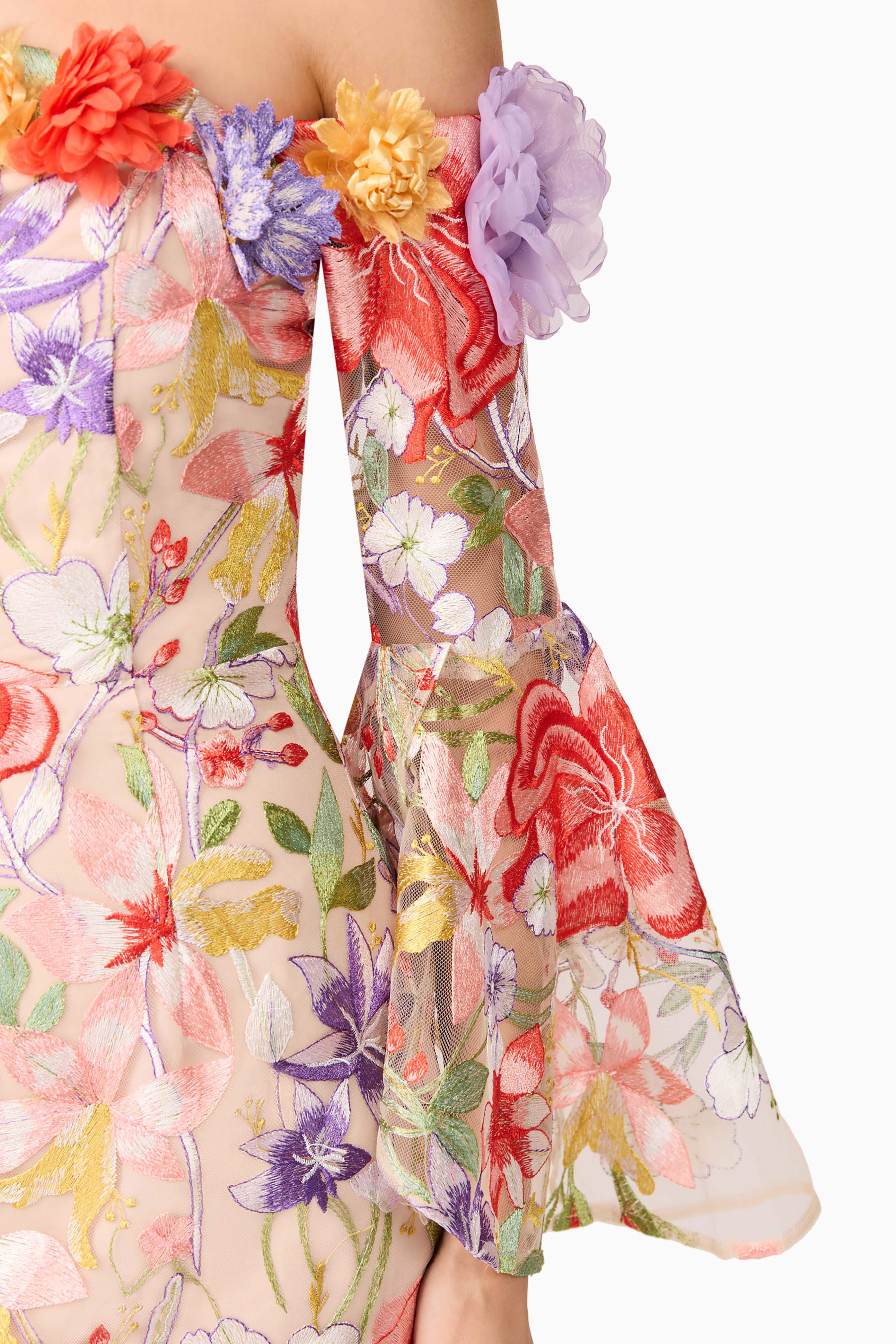 Sophie Off The Shoulder Mini Dress in Floral