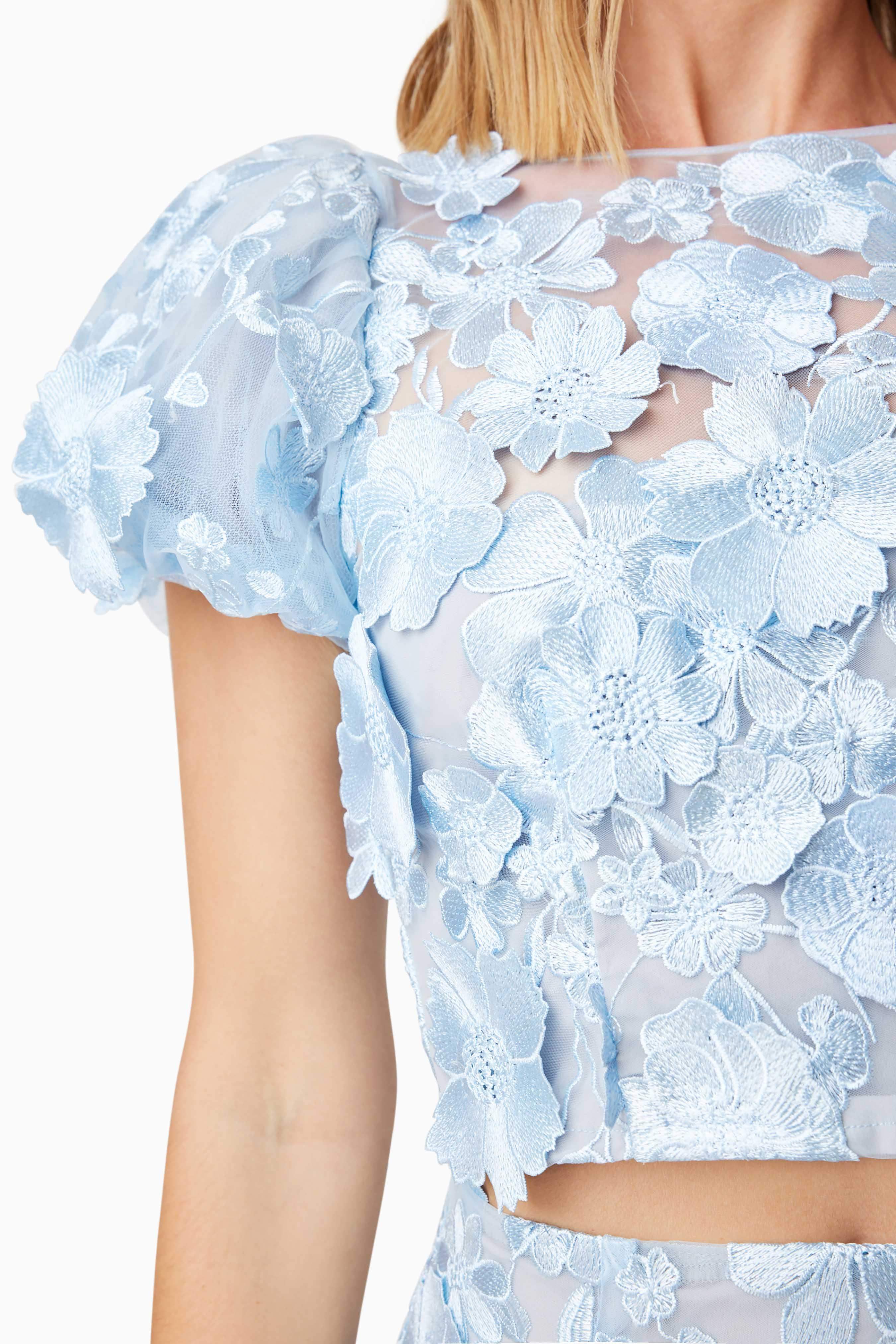 Selene Floral Set In Blue