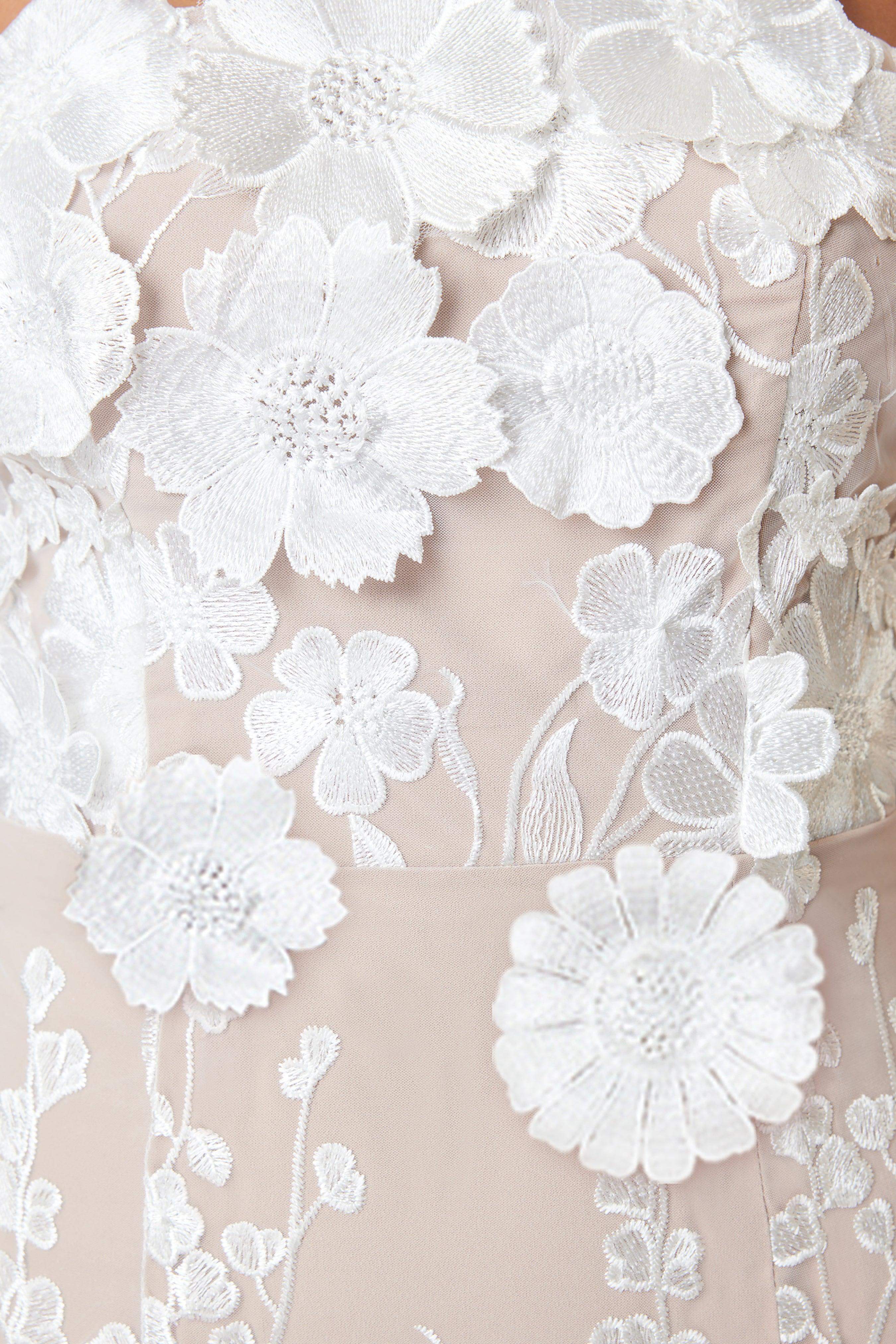 Tiana Floral Maxi Dress in White