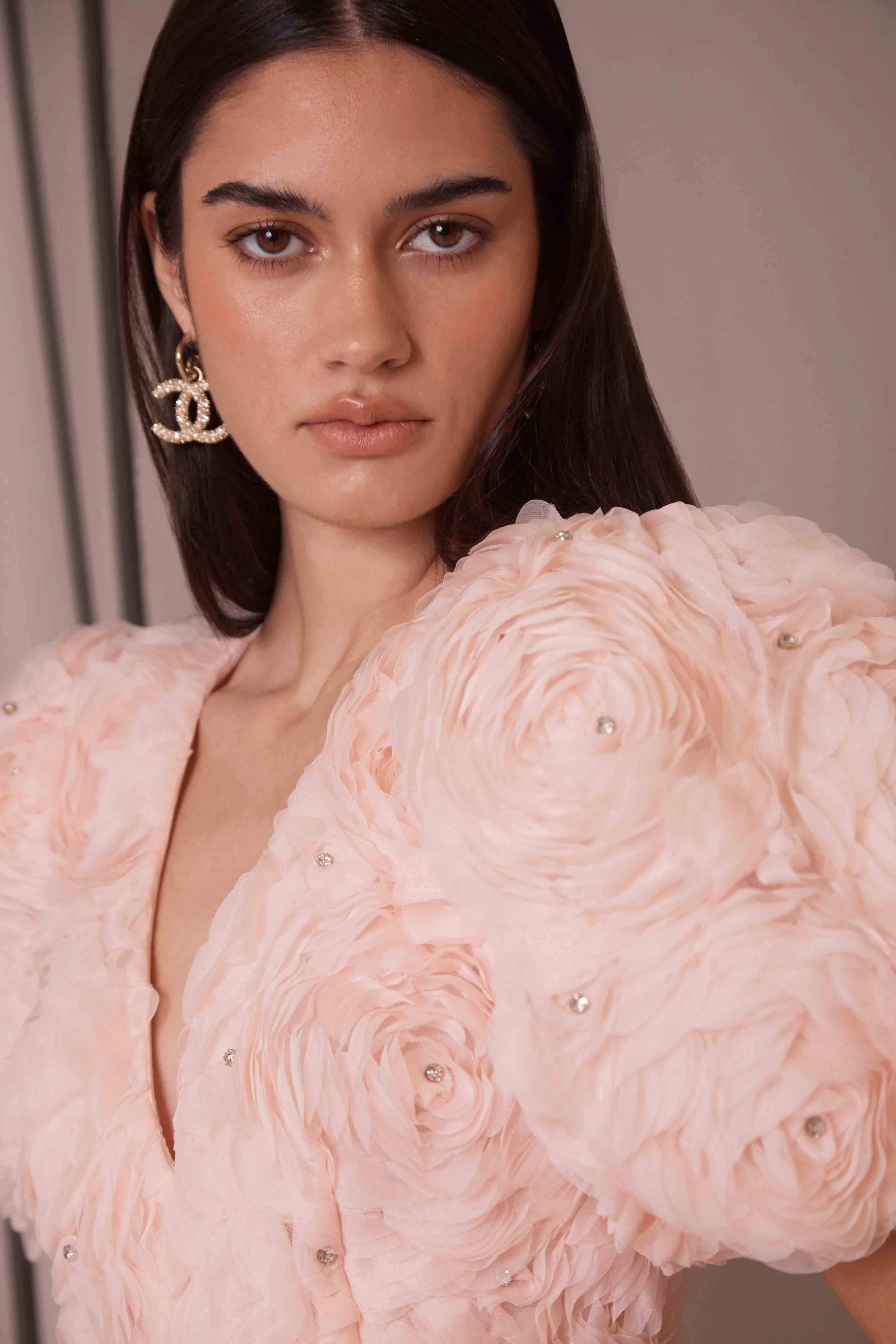 Rosella 3D Mini Dress In Pink