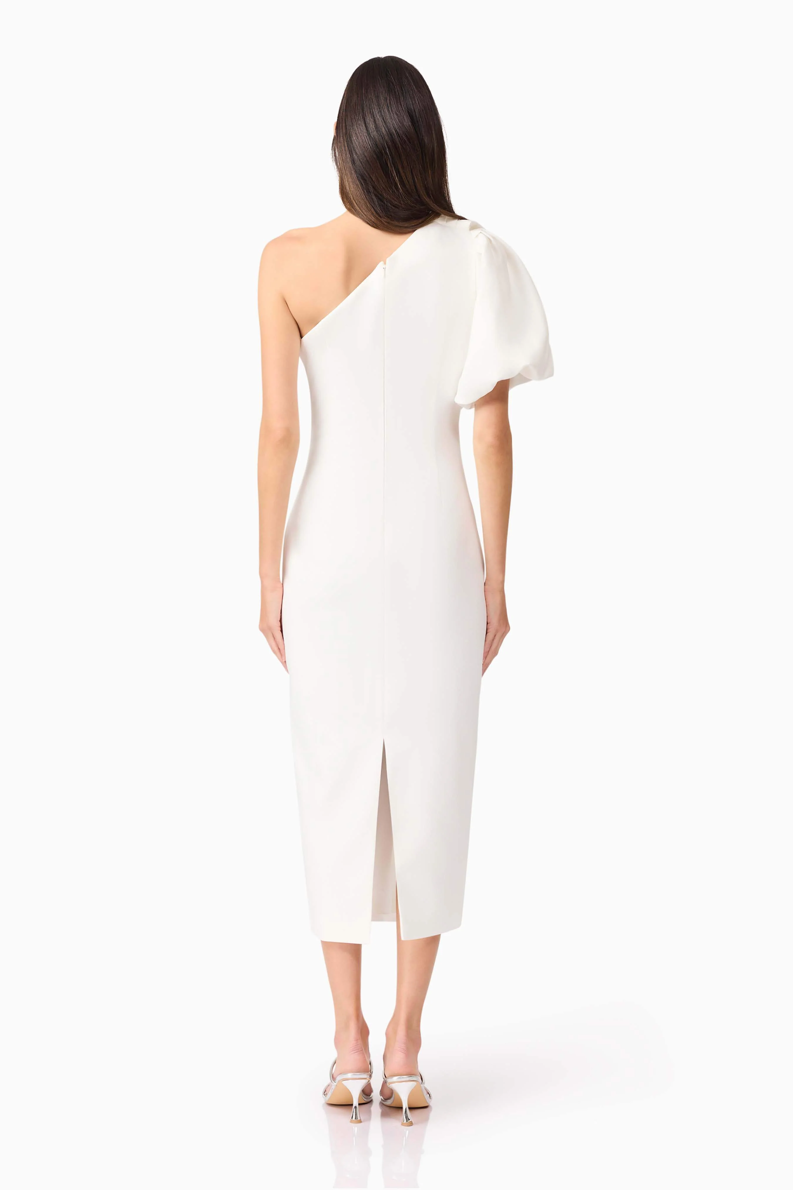Elysie Midi Dress in White