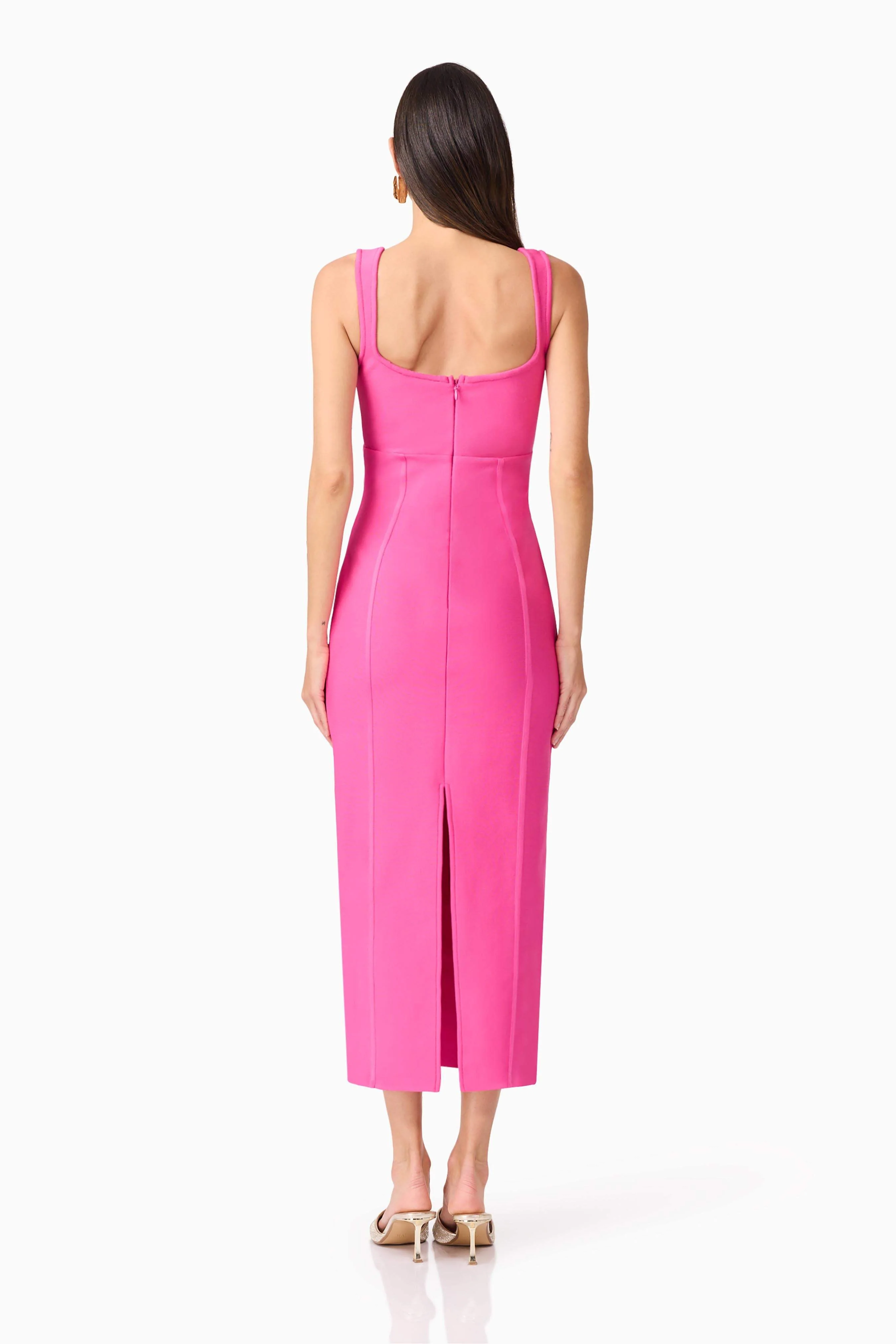 Celina Column Maxi Dress in Pink
