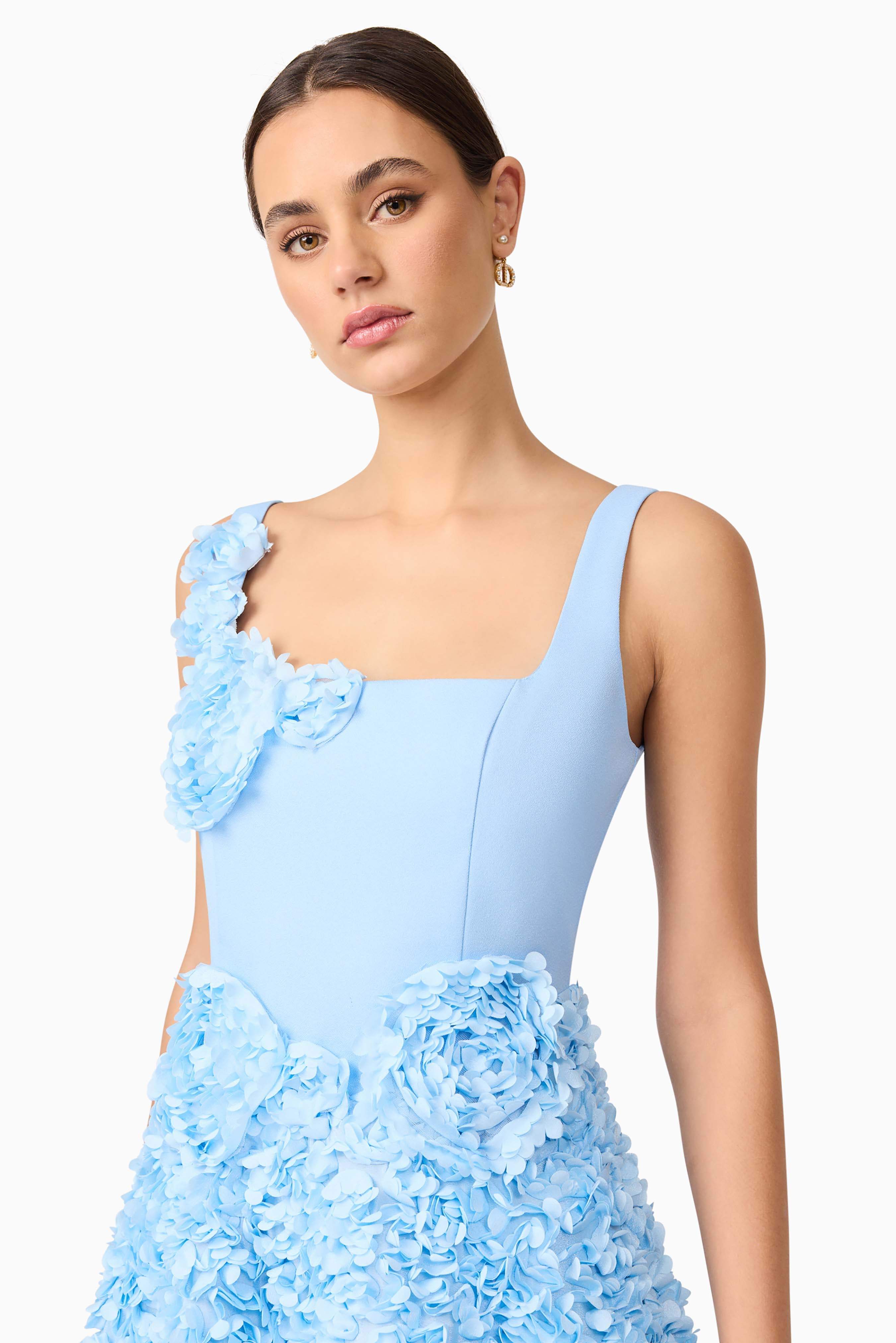 Kaia Floral Maxi Dress in Blue