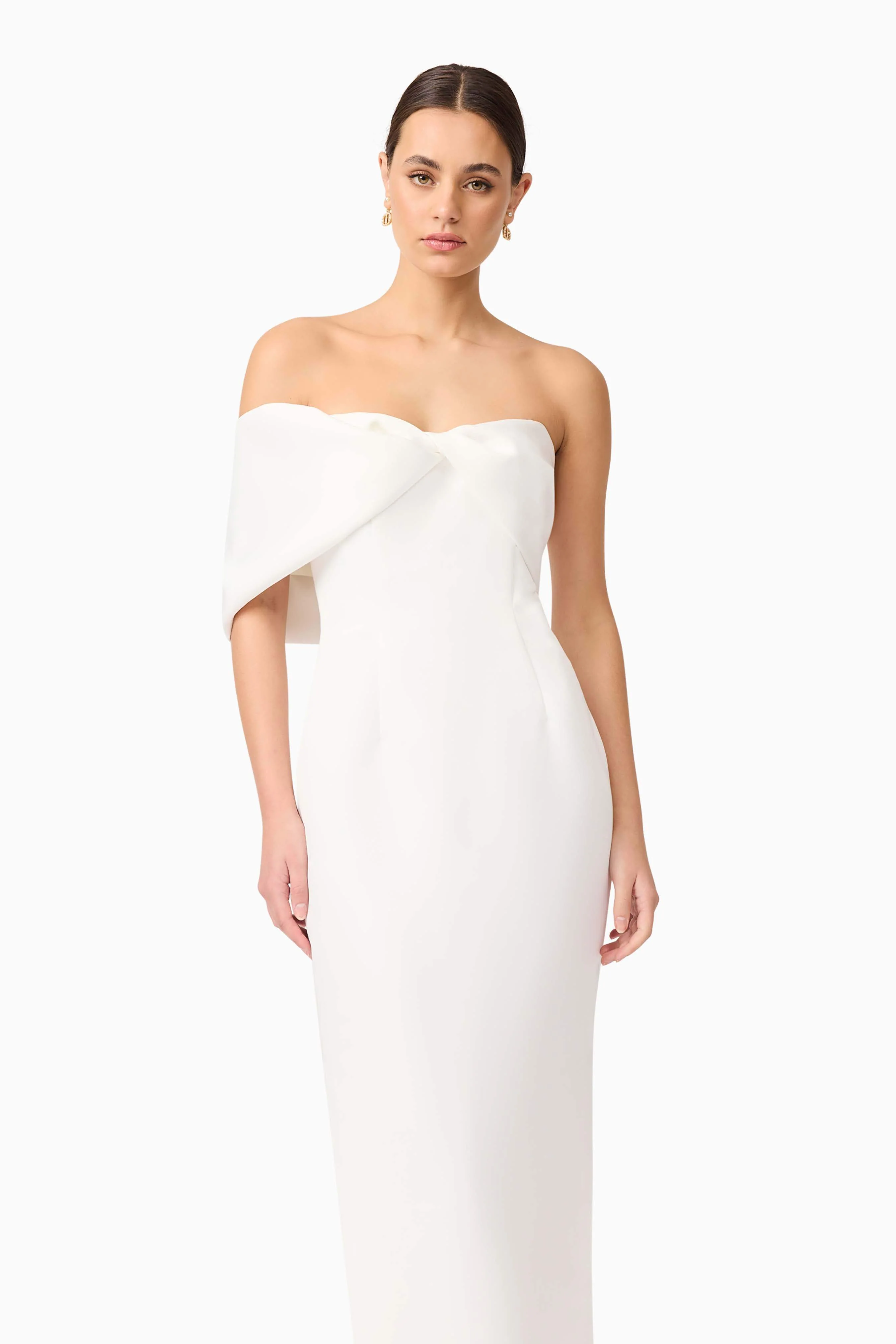 Dandelione Strapless Gown in White
